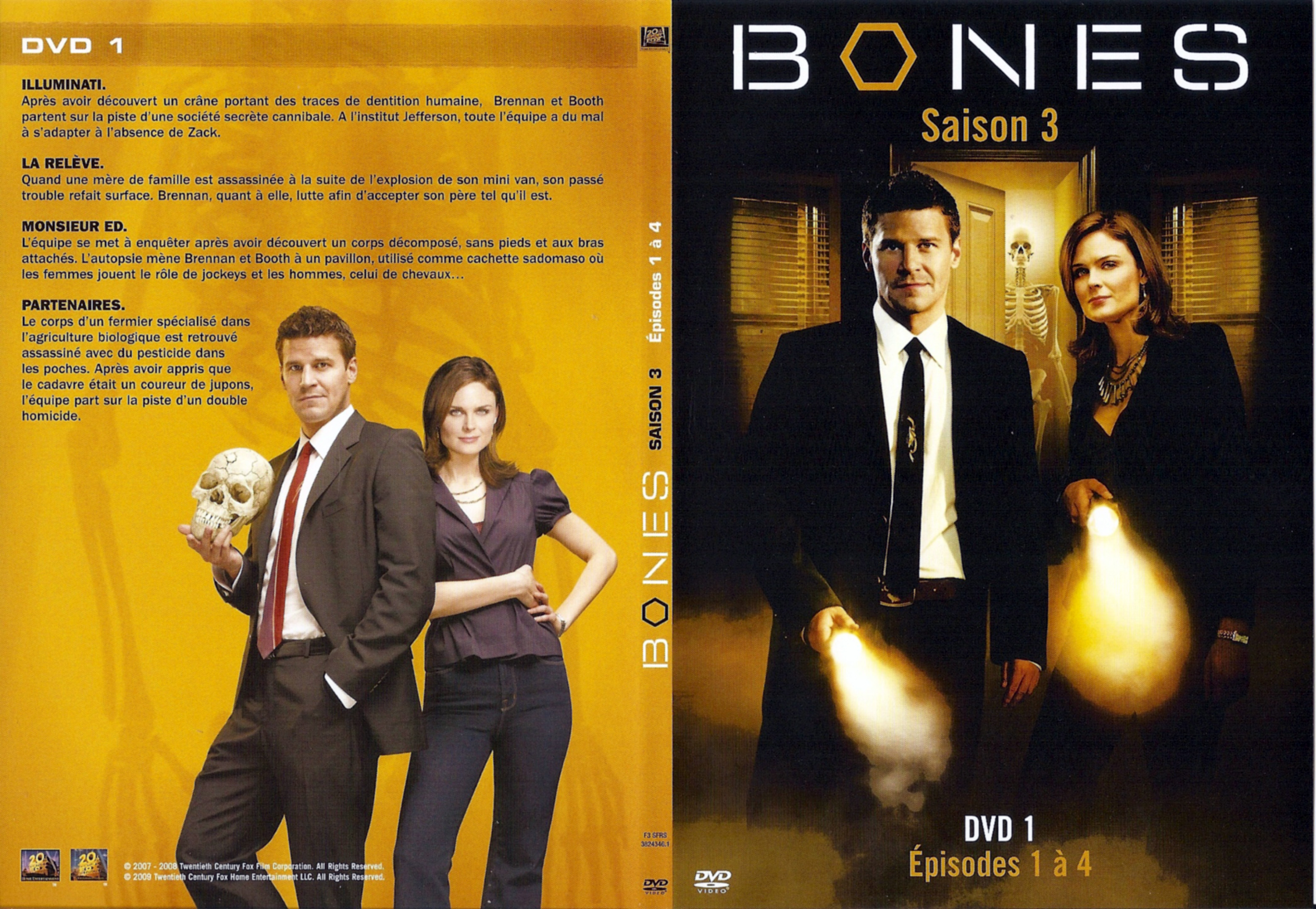 Jaquette DVD Bones Saison 3 DVD 1