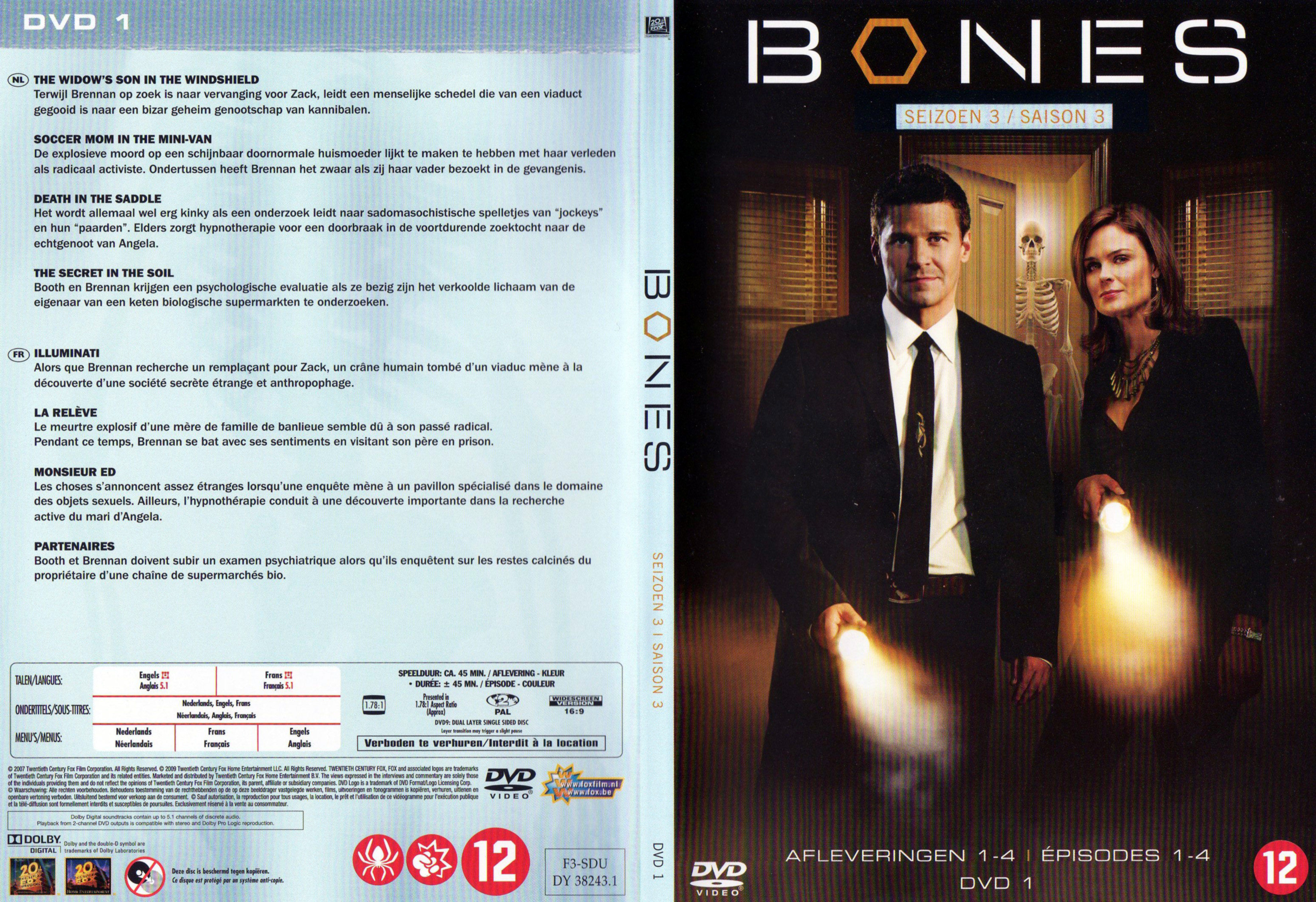 Jaquette DVD Bones Saison 3 DVD 1 v2