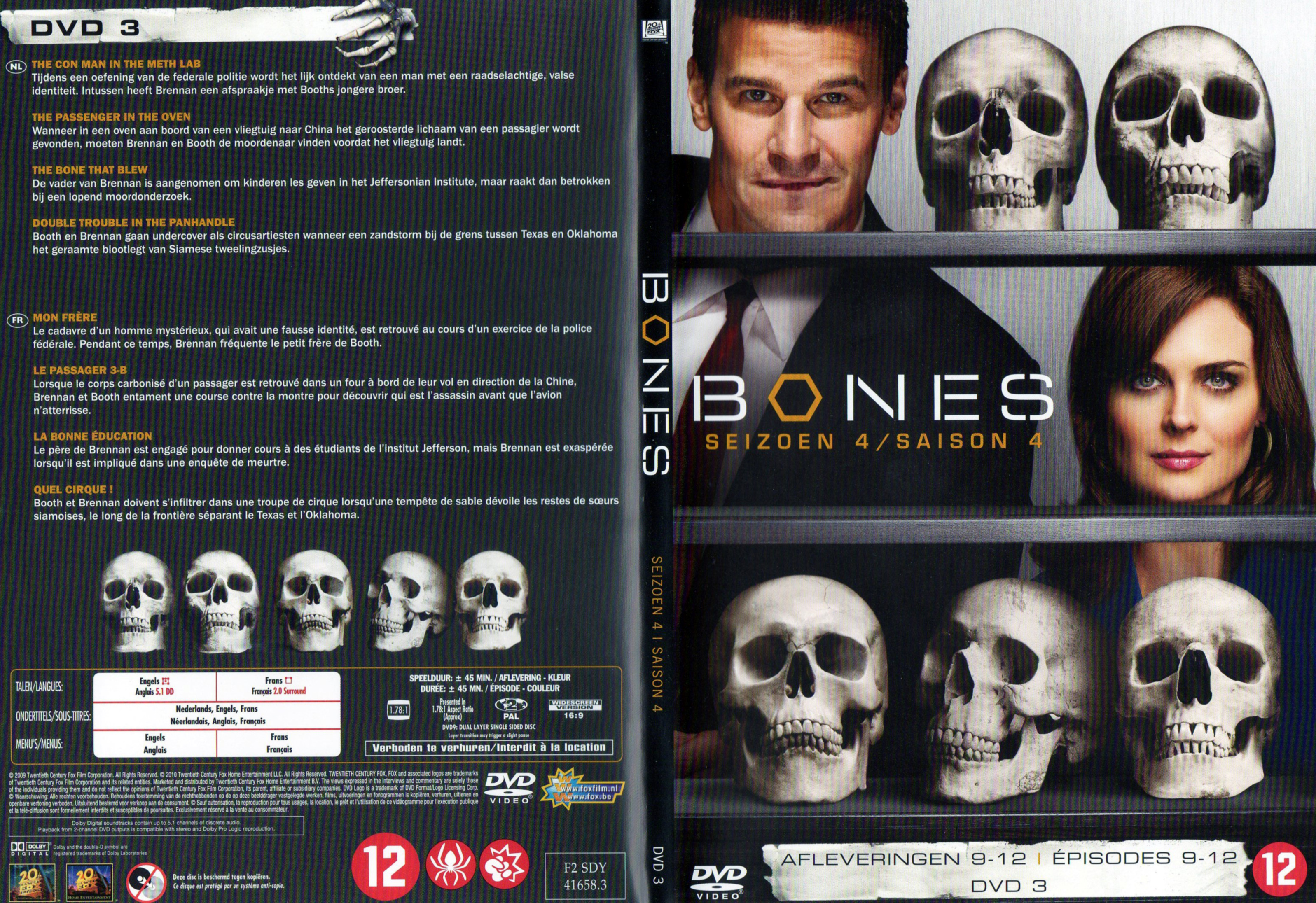 Jaquette DVD Bones Saison 4 DVD 3