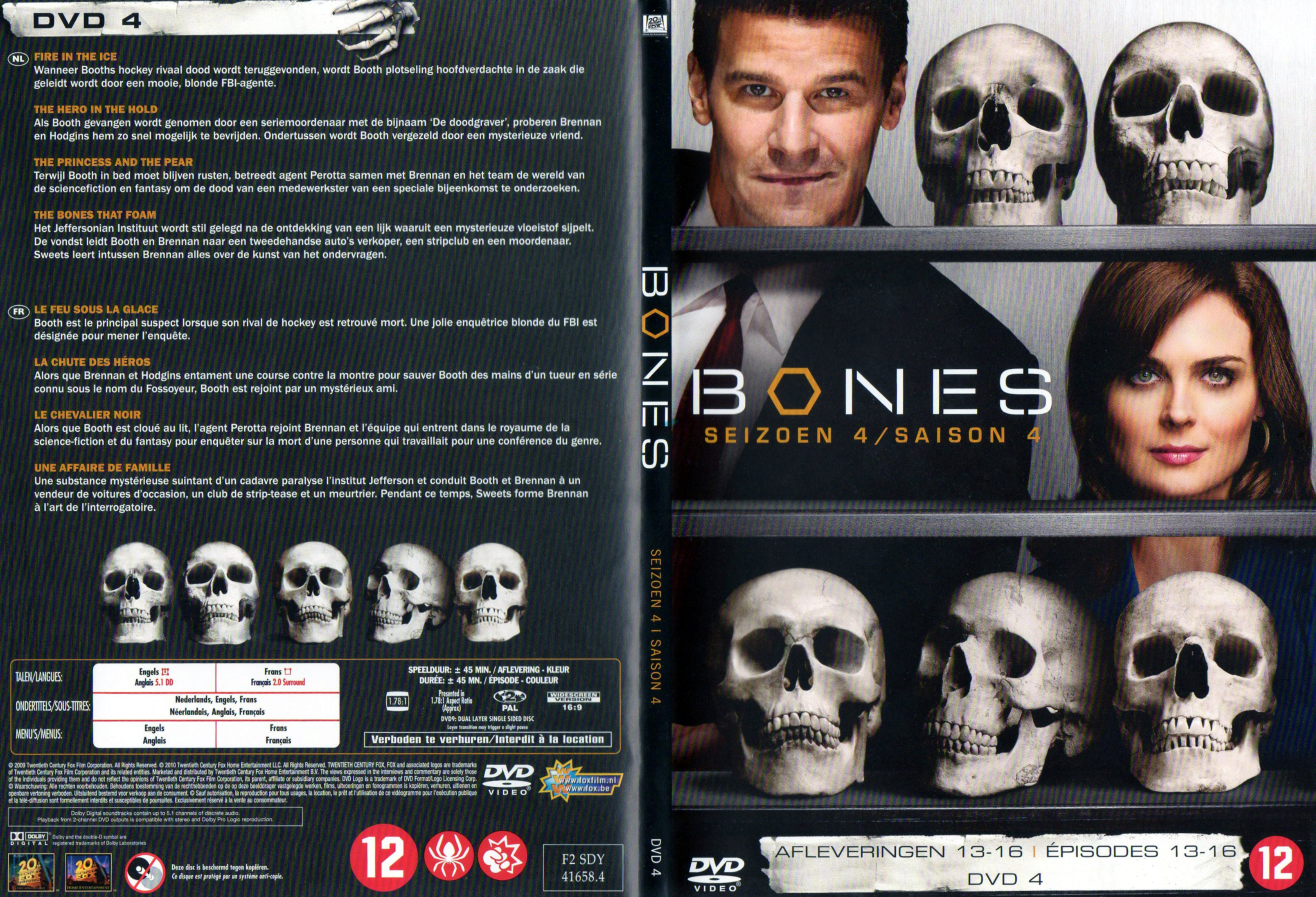 Jaquette DVD Bones Saison 4 DVD 4