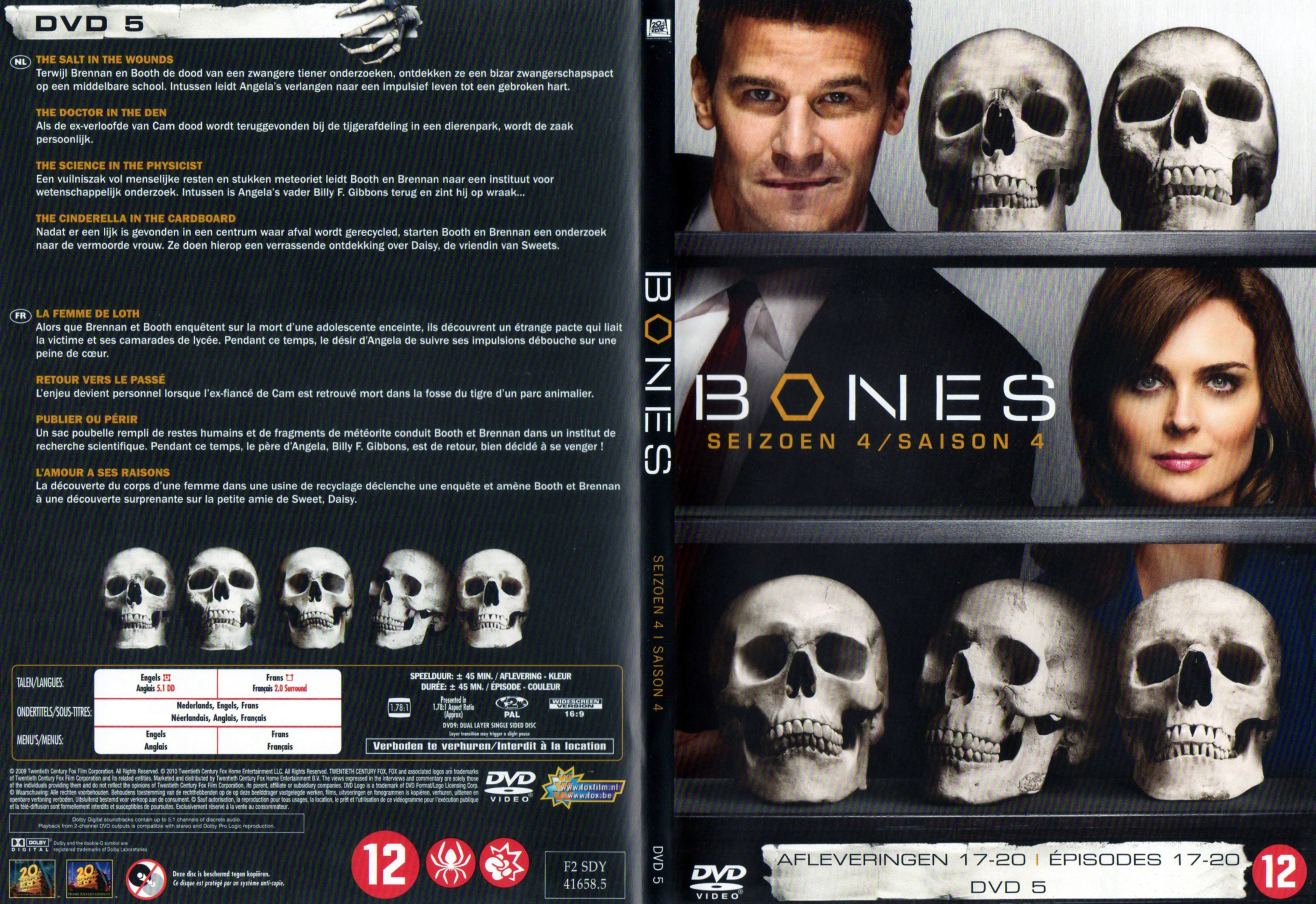 Jaquette DVD Bones Saison 4 DVD 5