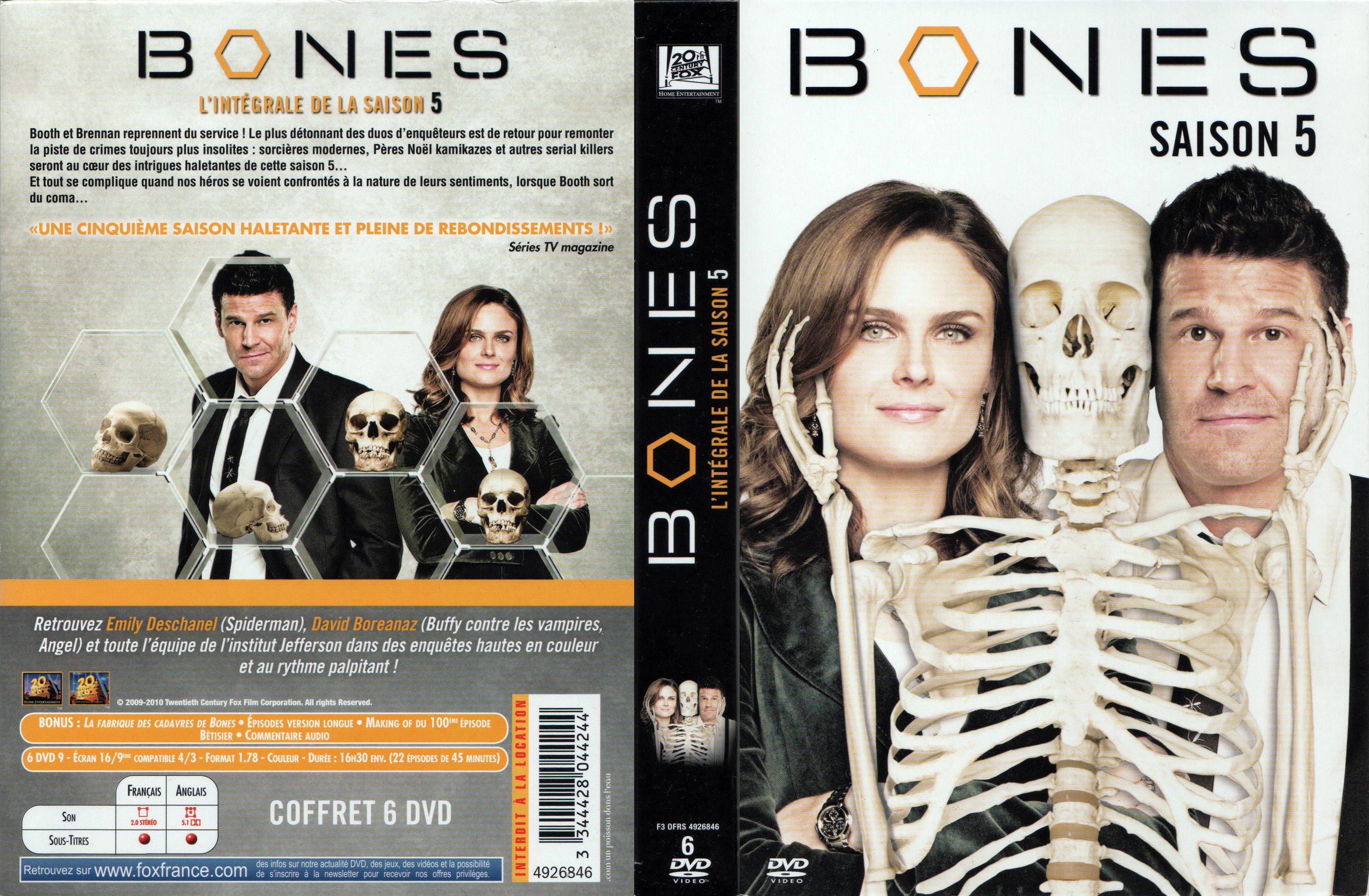 Jaquette DVD Bones Saison 5 COFFRET
