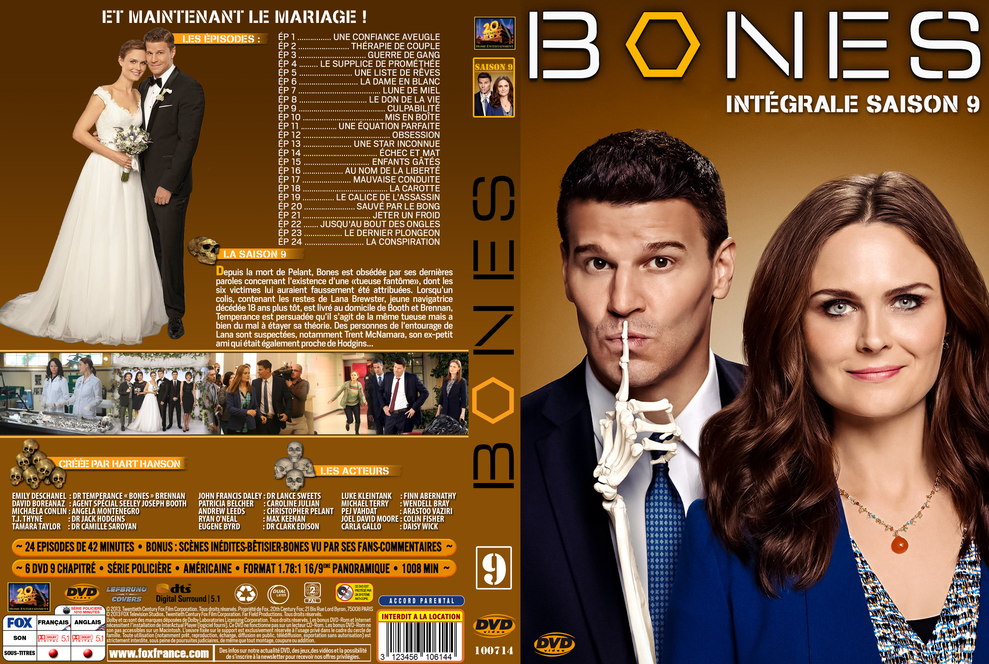 Jaquette DVD Bones Saison 9 custom