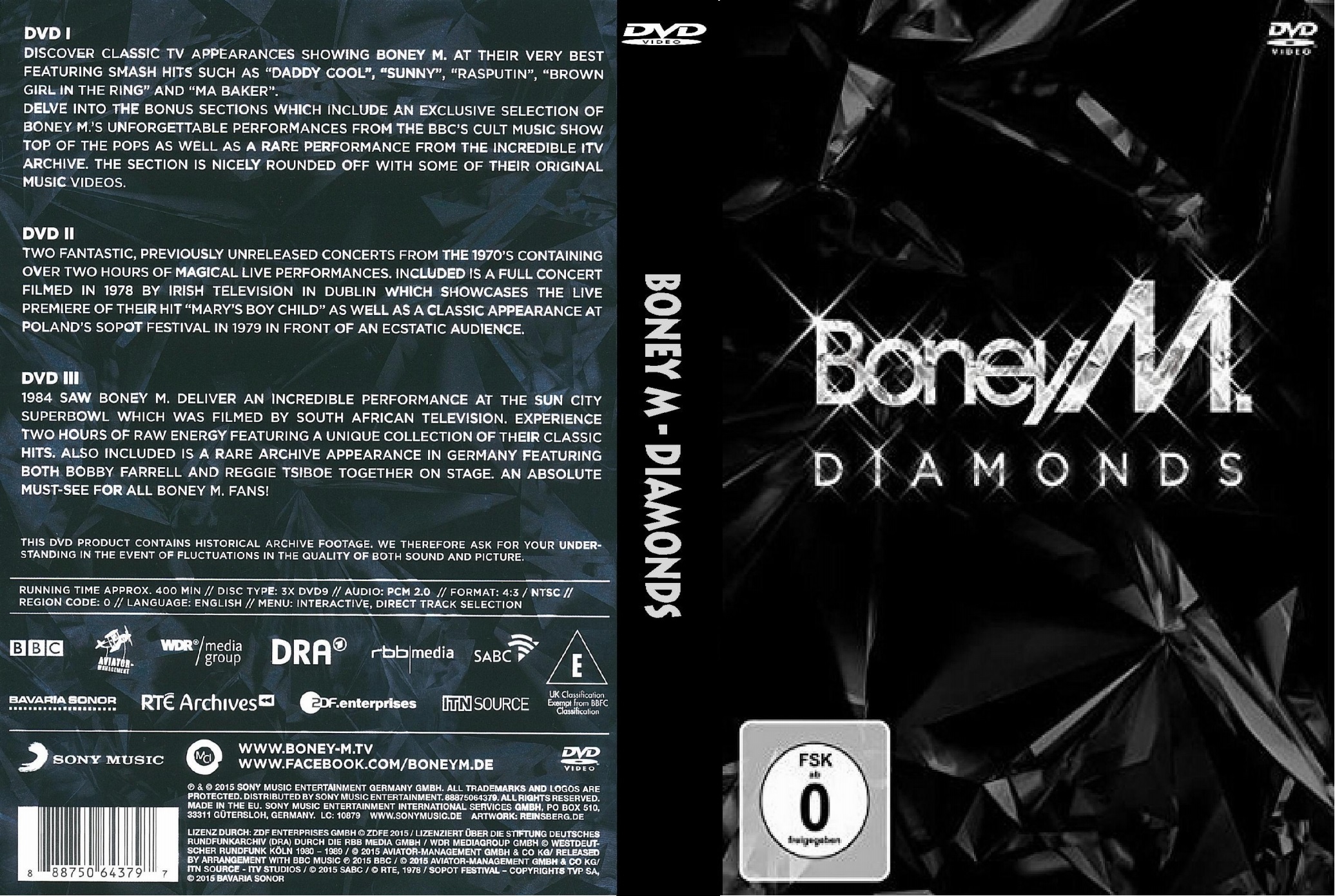 Jaquette DVD Boney M  Diamonds 3 DVD