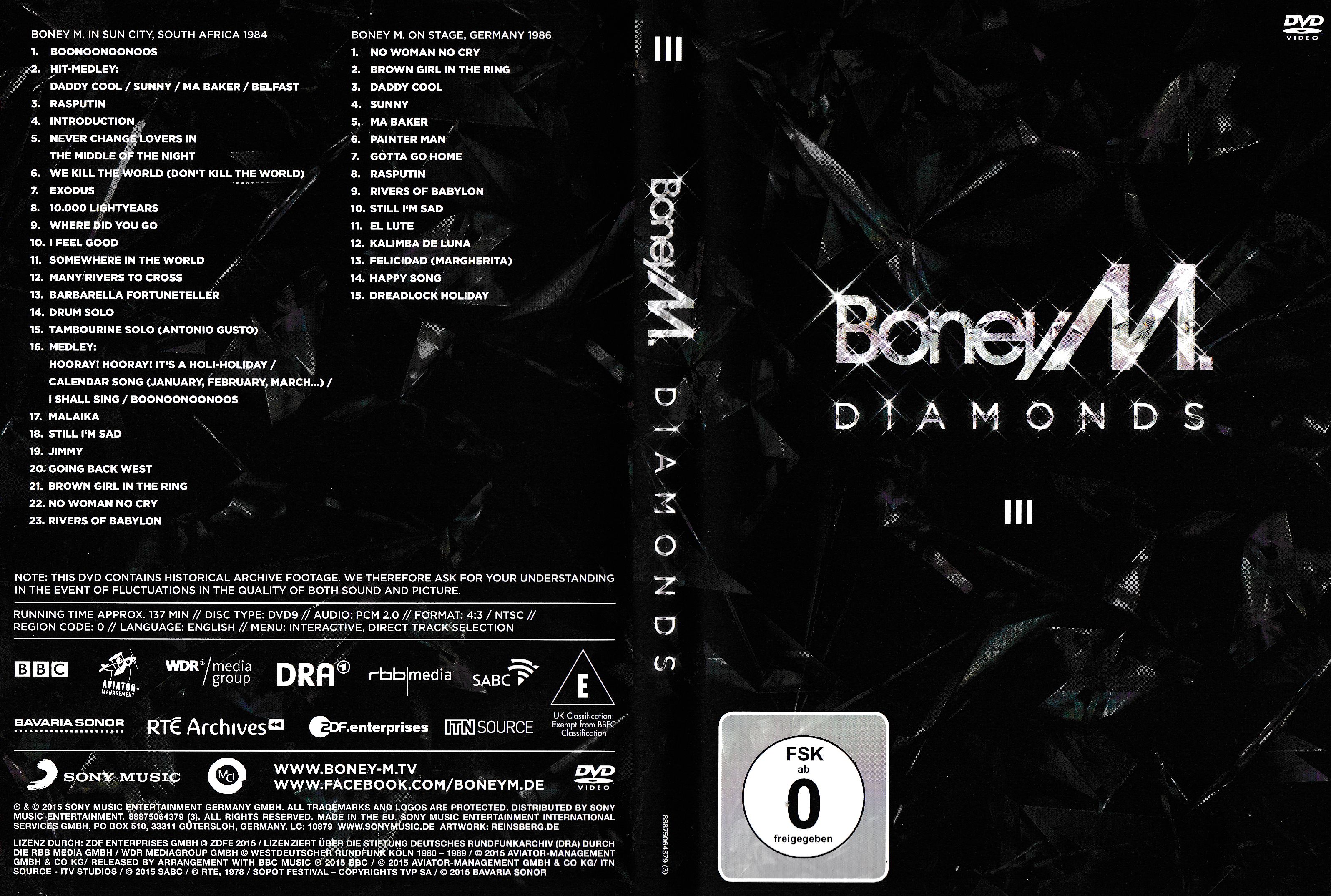 Jaquette DVD Boney M - Diamonds DVD Volume 3 