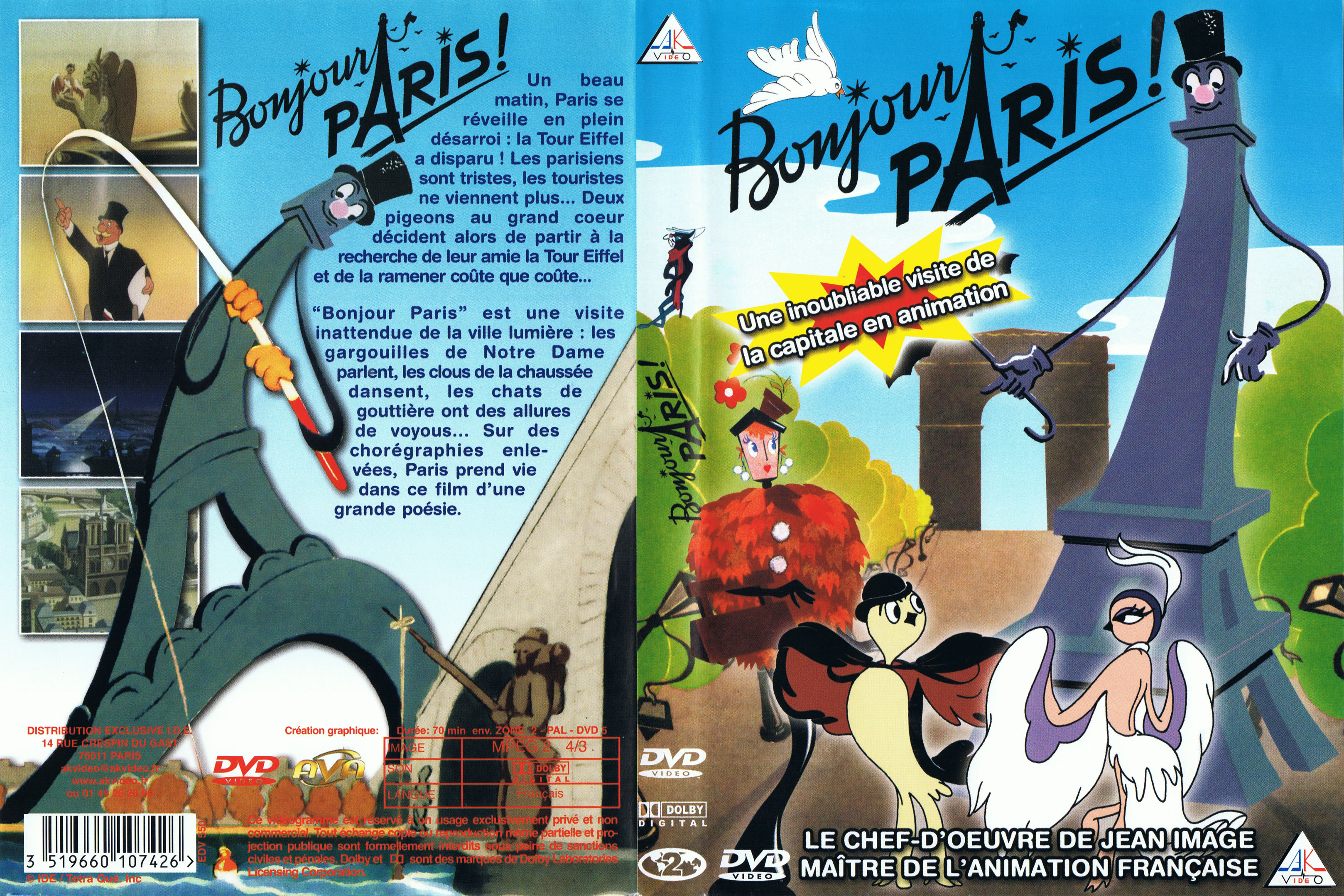 Jaquette DVD Bonjour Paris
