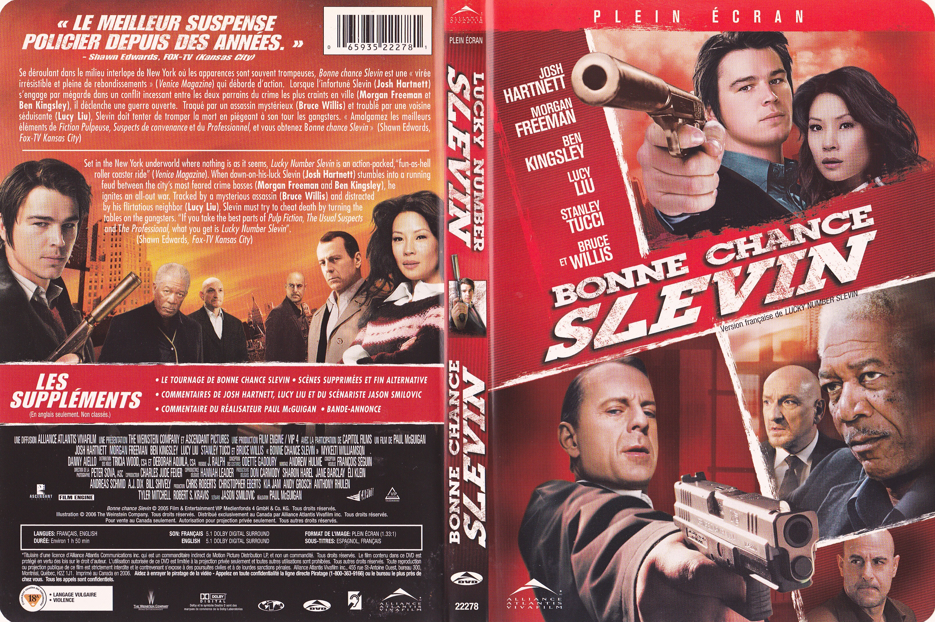 Jaquette DVD Bonne chance slevin - Good luck Slevin (Canadienne) v2