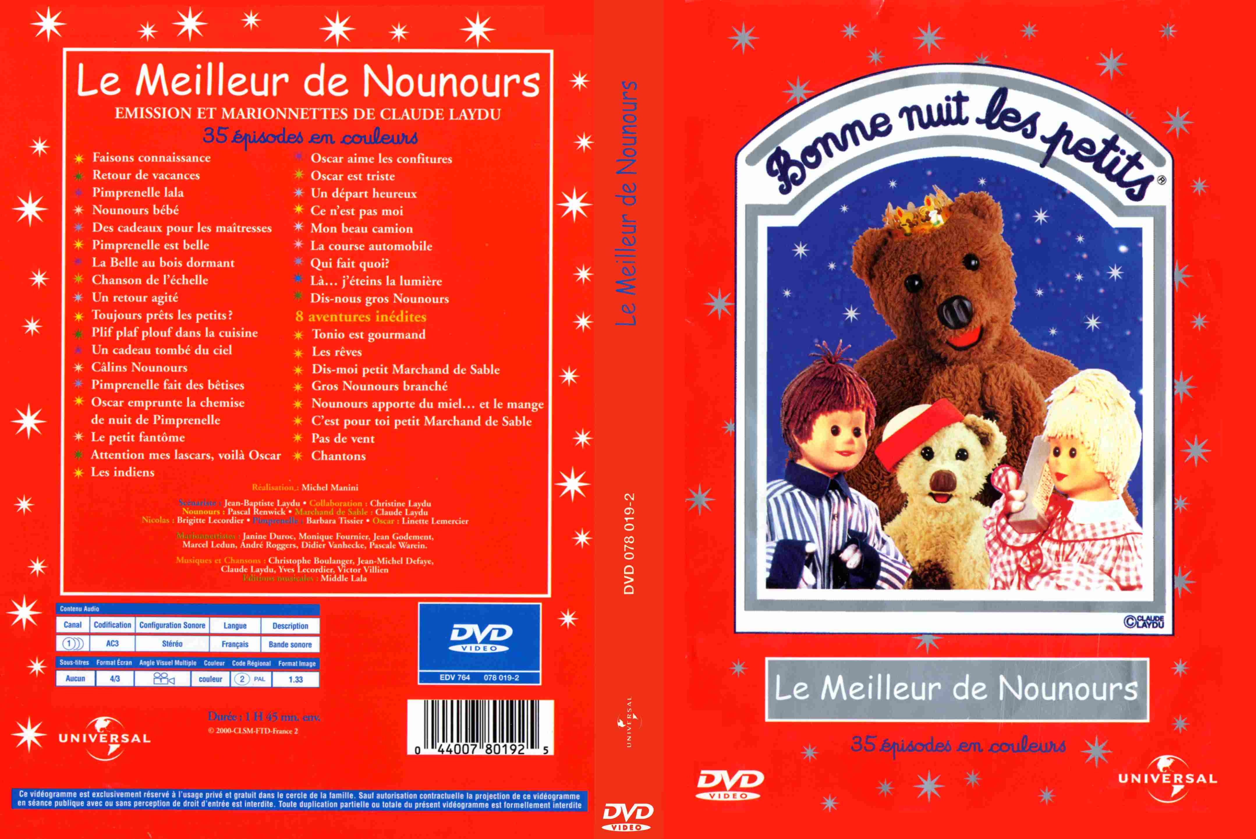 Jaquette DVD Bonne nuit les petits - Le meilleur de nounours