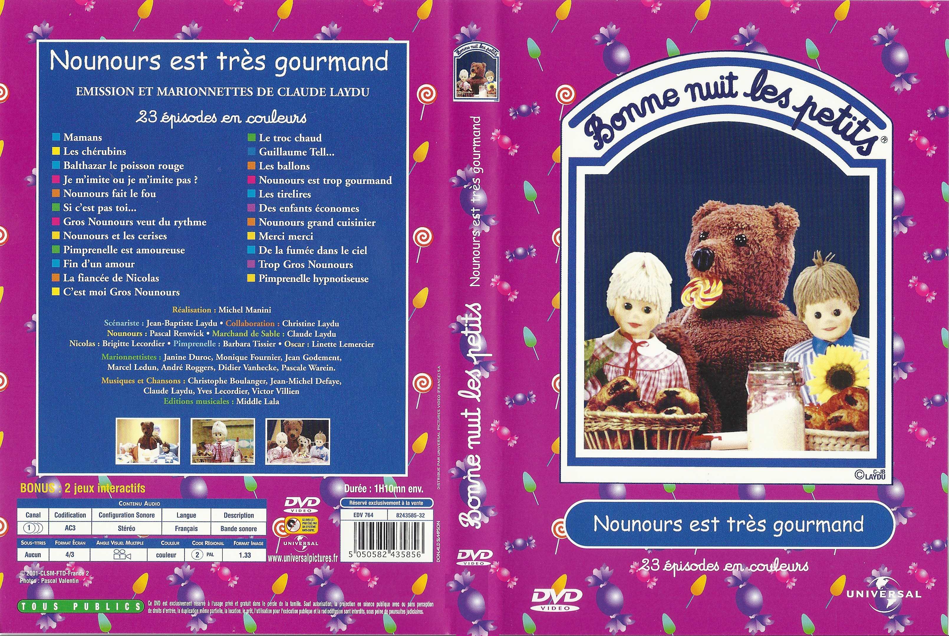 Jaquette DVD Bonne nuit les petits - Nounours est trs gourmand