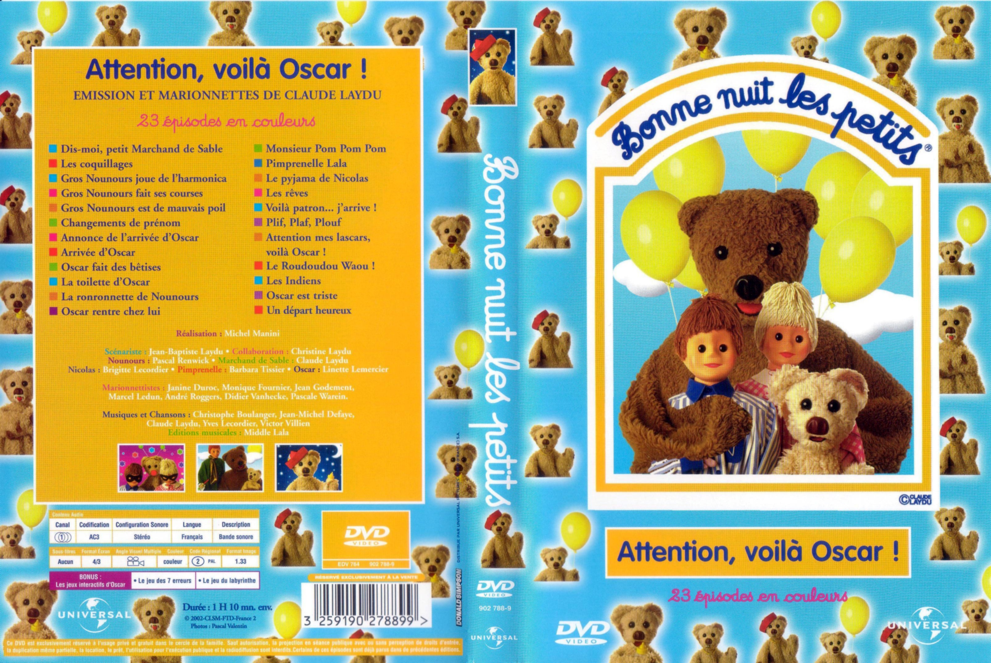 Jaquette DVD Bonne nuit les petits - attention voila oscar