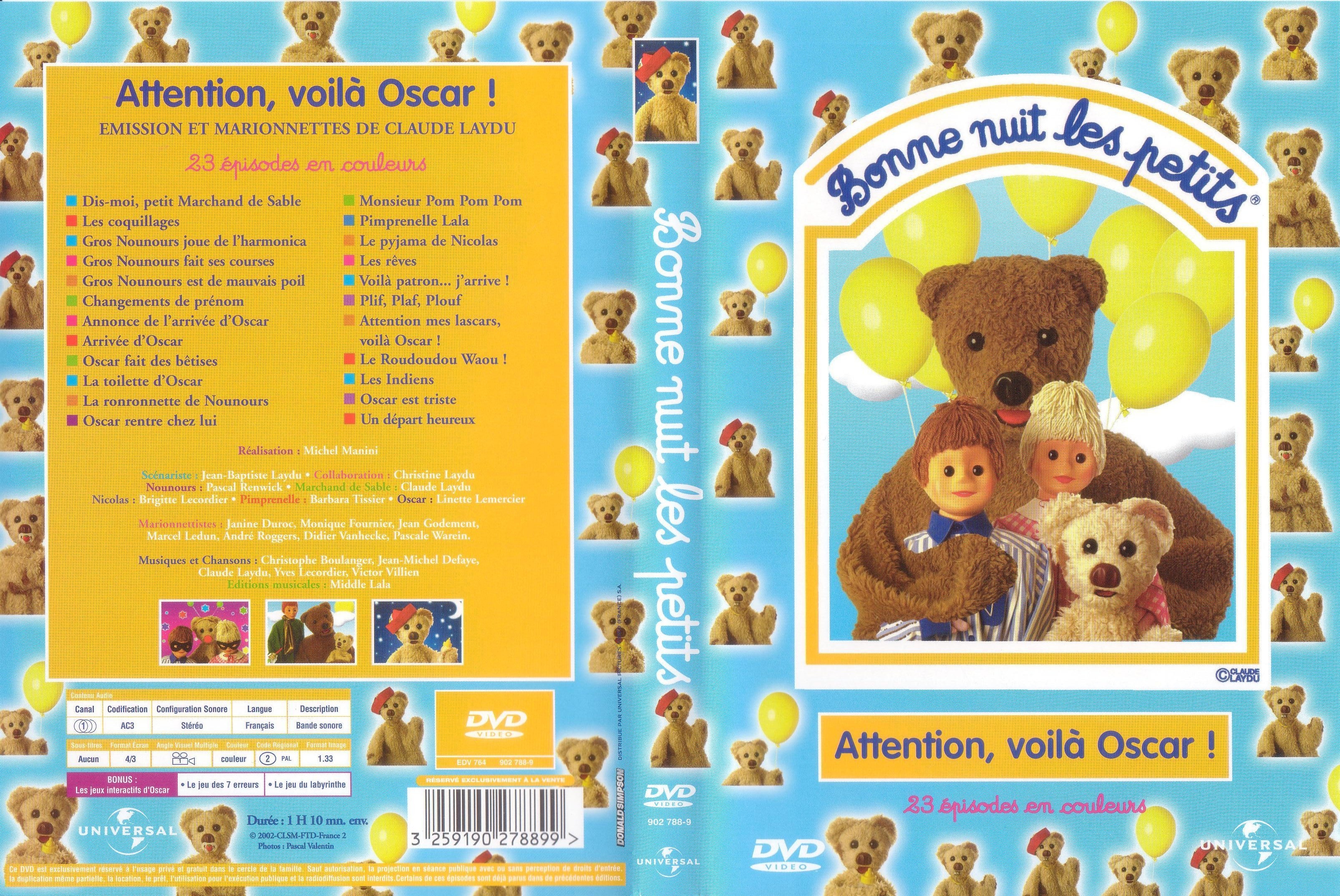 Jaquette DVD Bonnes nuits les petits - attention voila oscar