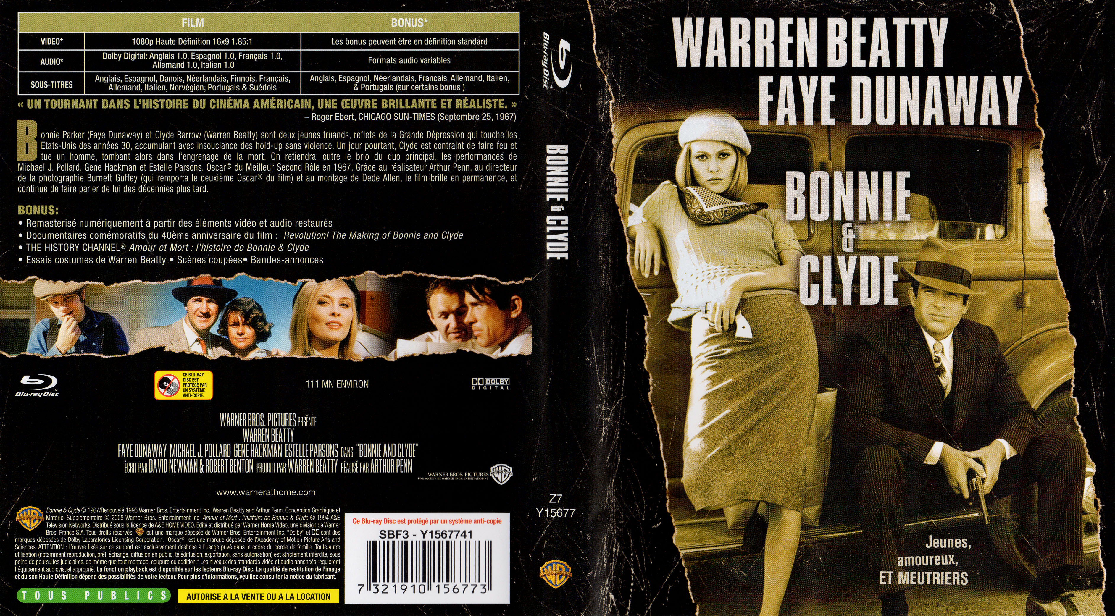 Jaquette DVD Bonnie and Clyde (BLU-RAY) v2