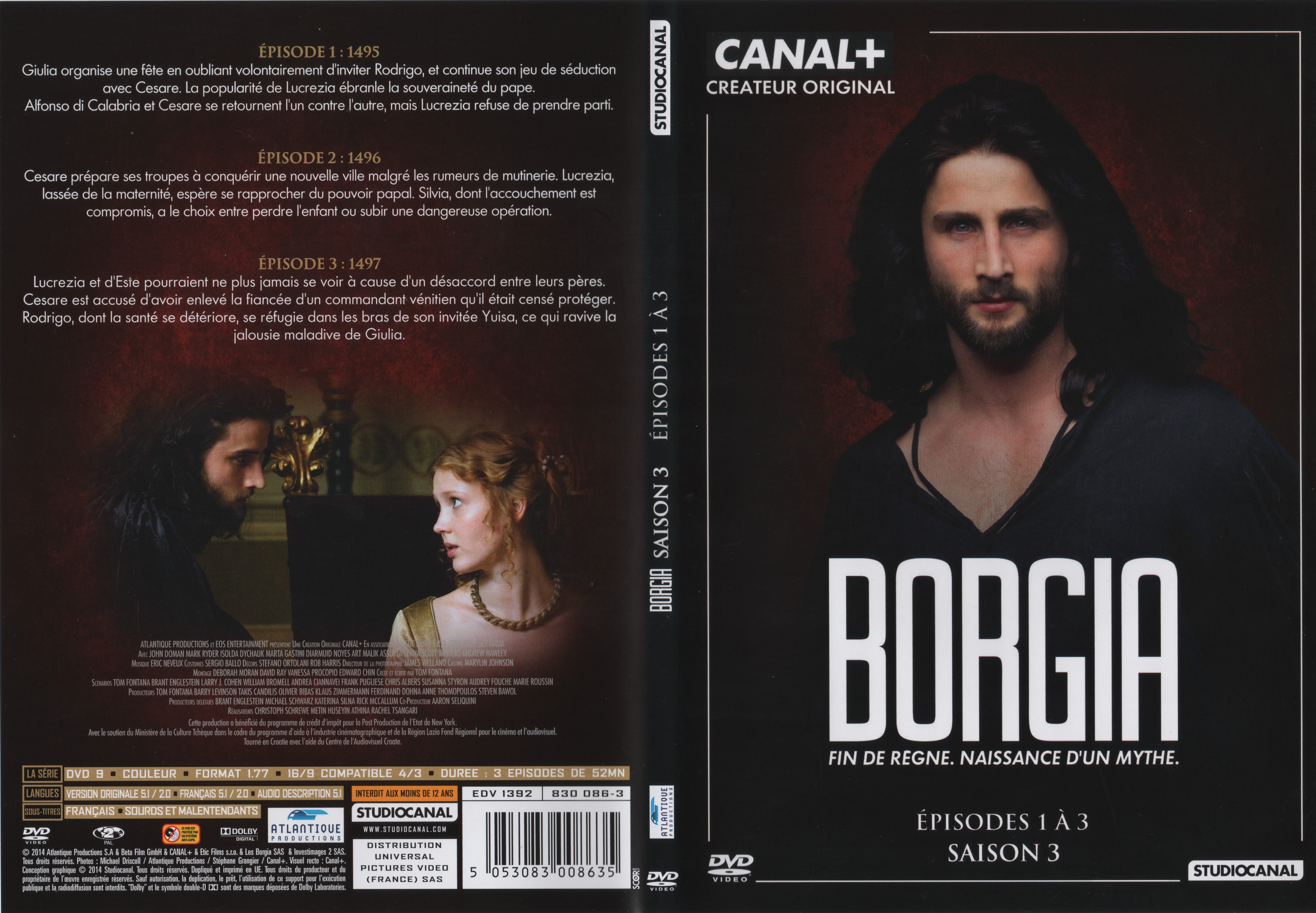 Jaquette DVD Borgia Saison 3 DVD 1