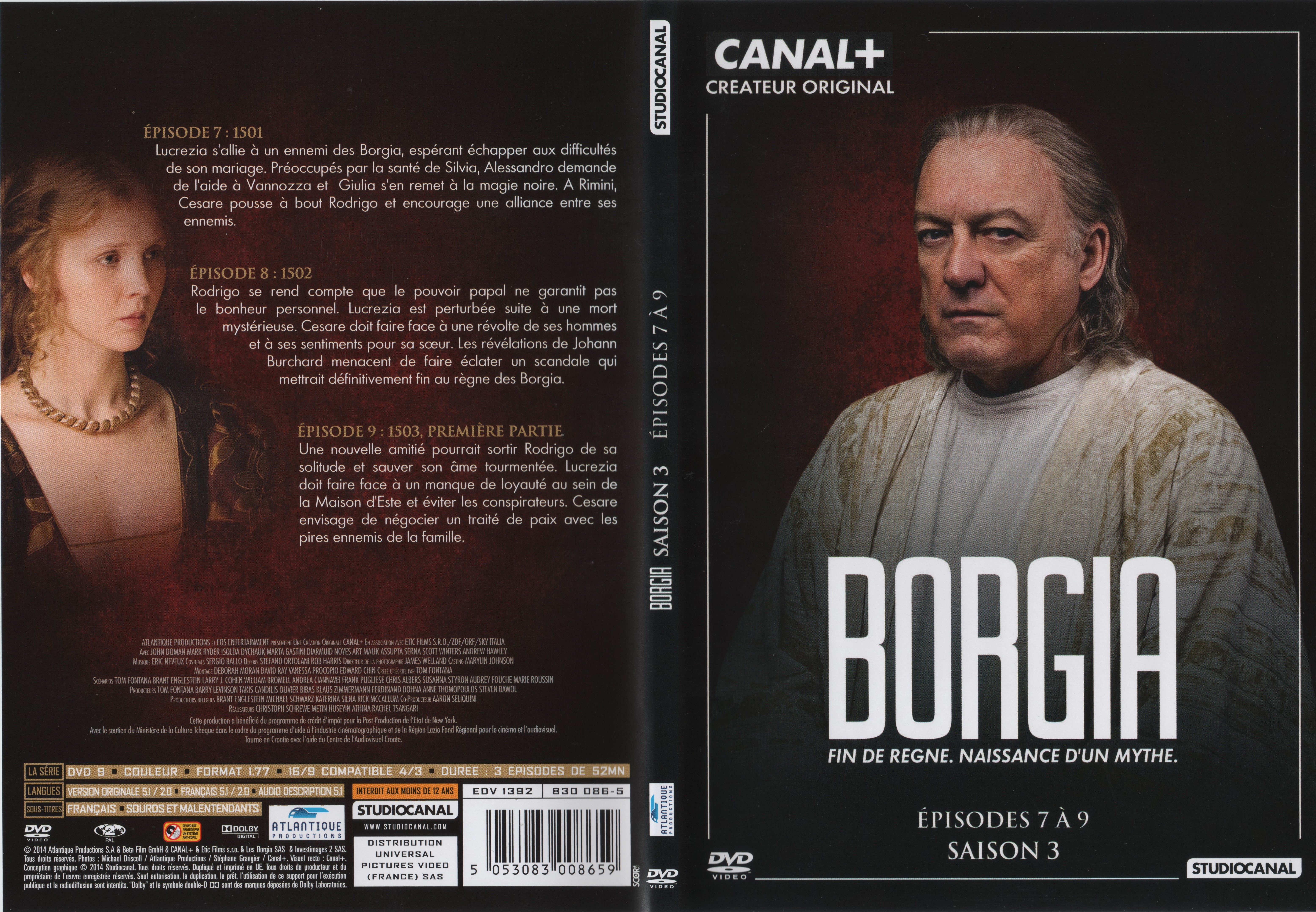 Jaquette DVD Borgia Saison 3 DVD 3