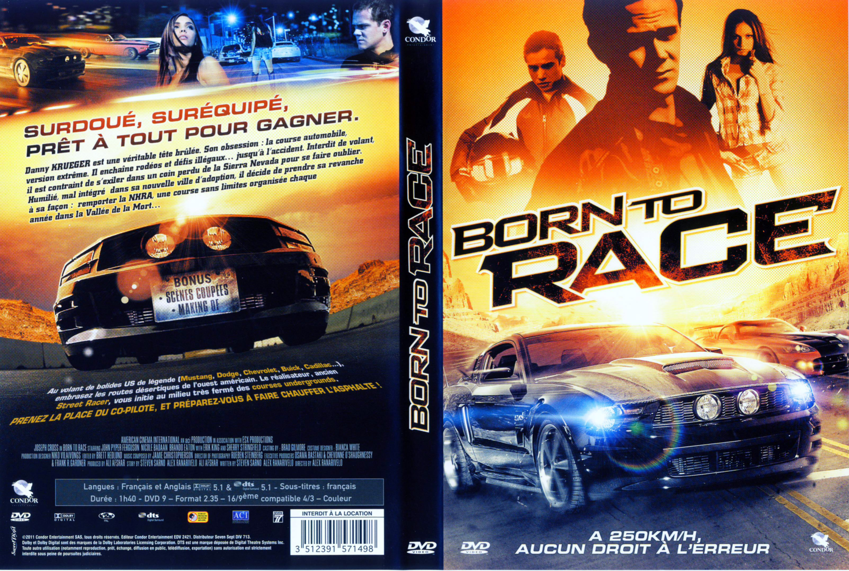 Jaquette DVD Born to race