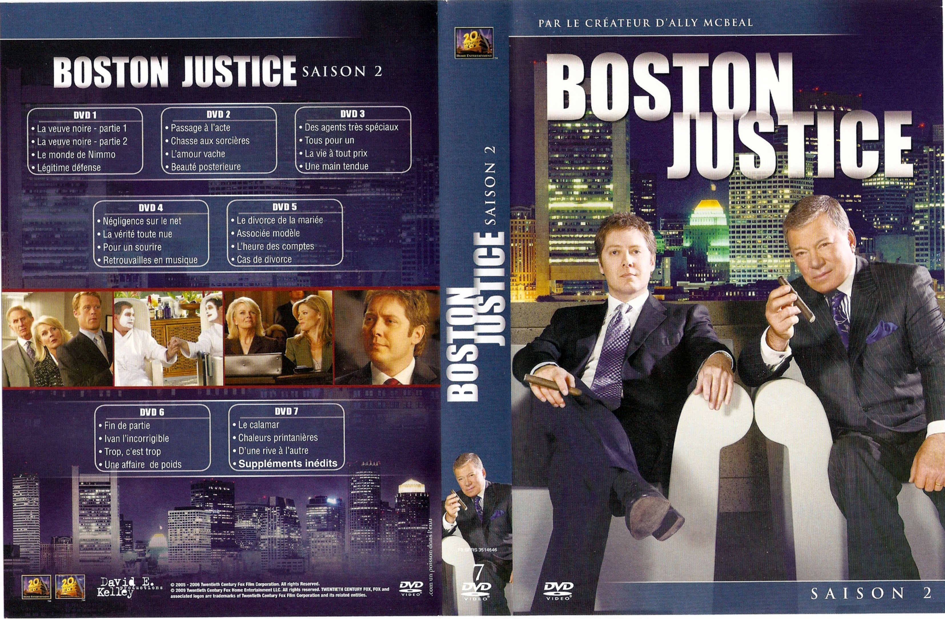Jaquette DVD Boston justice Saison 2 COFFRET