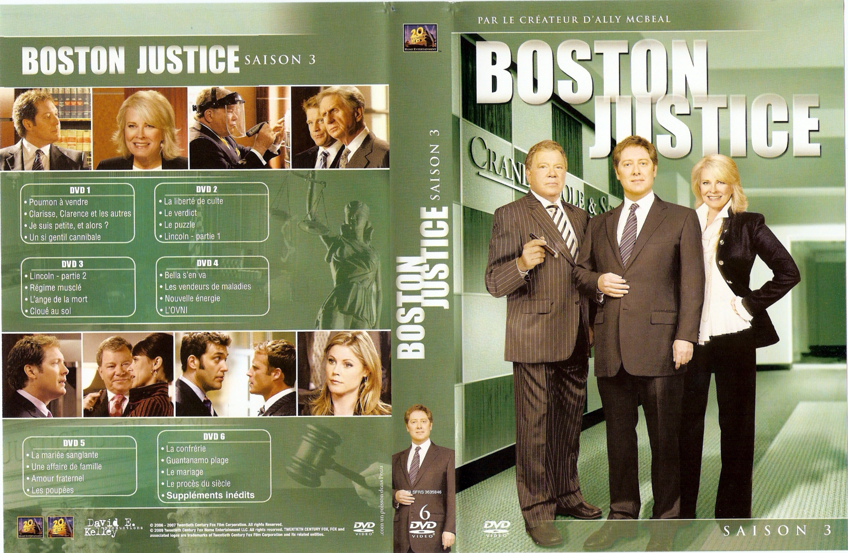 Jaquette DVD Boston justice Saison 3 COFFRET