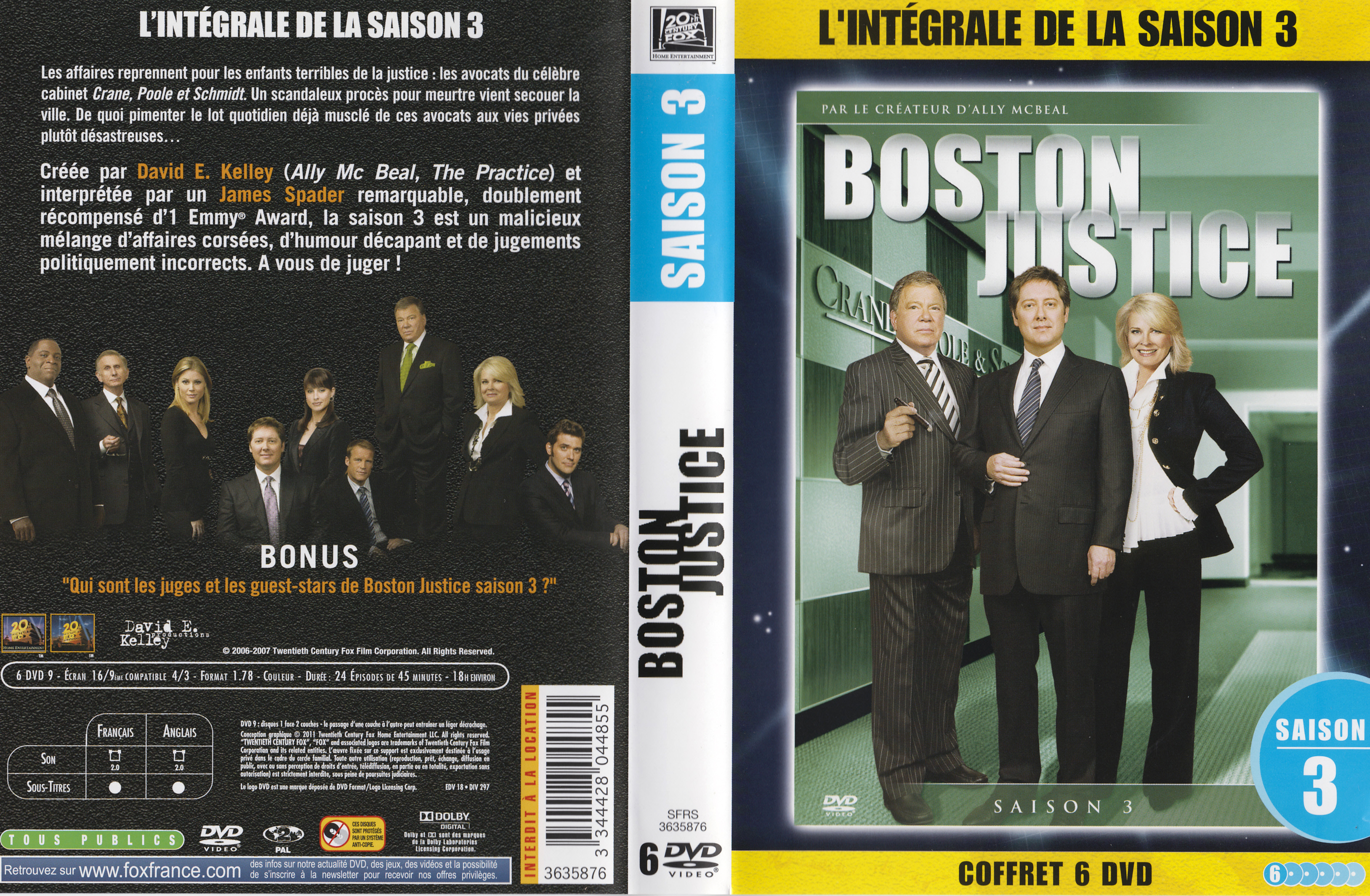 Jaquette DVD Boston justice Saison 3 COFFRET v2