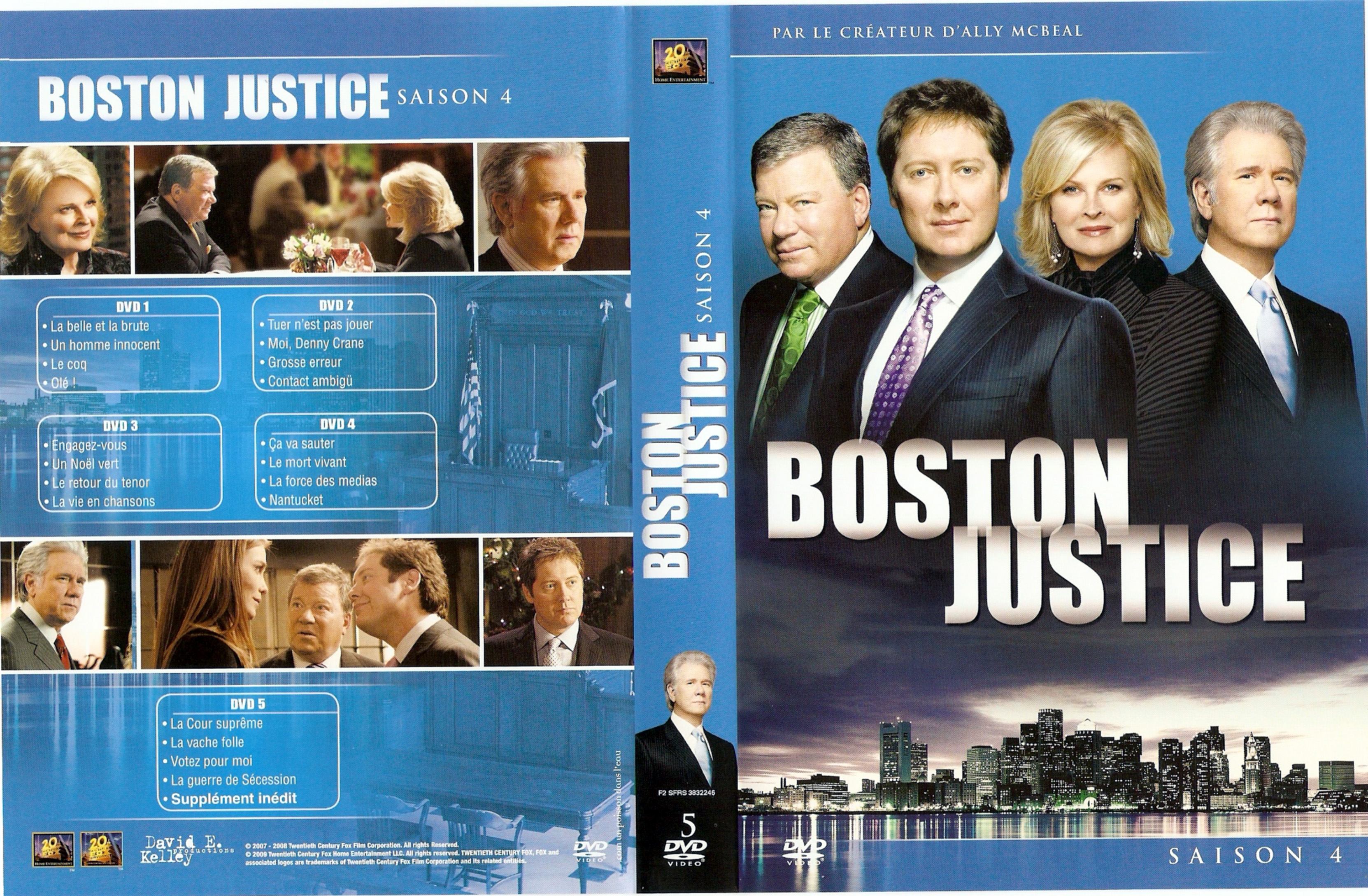 Jaquette DVD Boston justice Saison 4 COFFRET