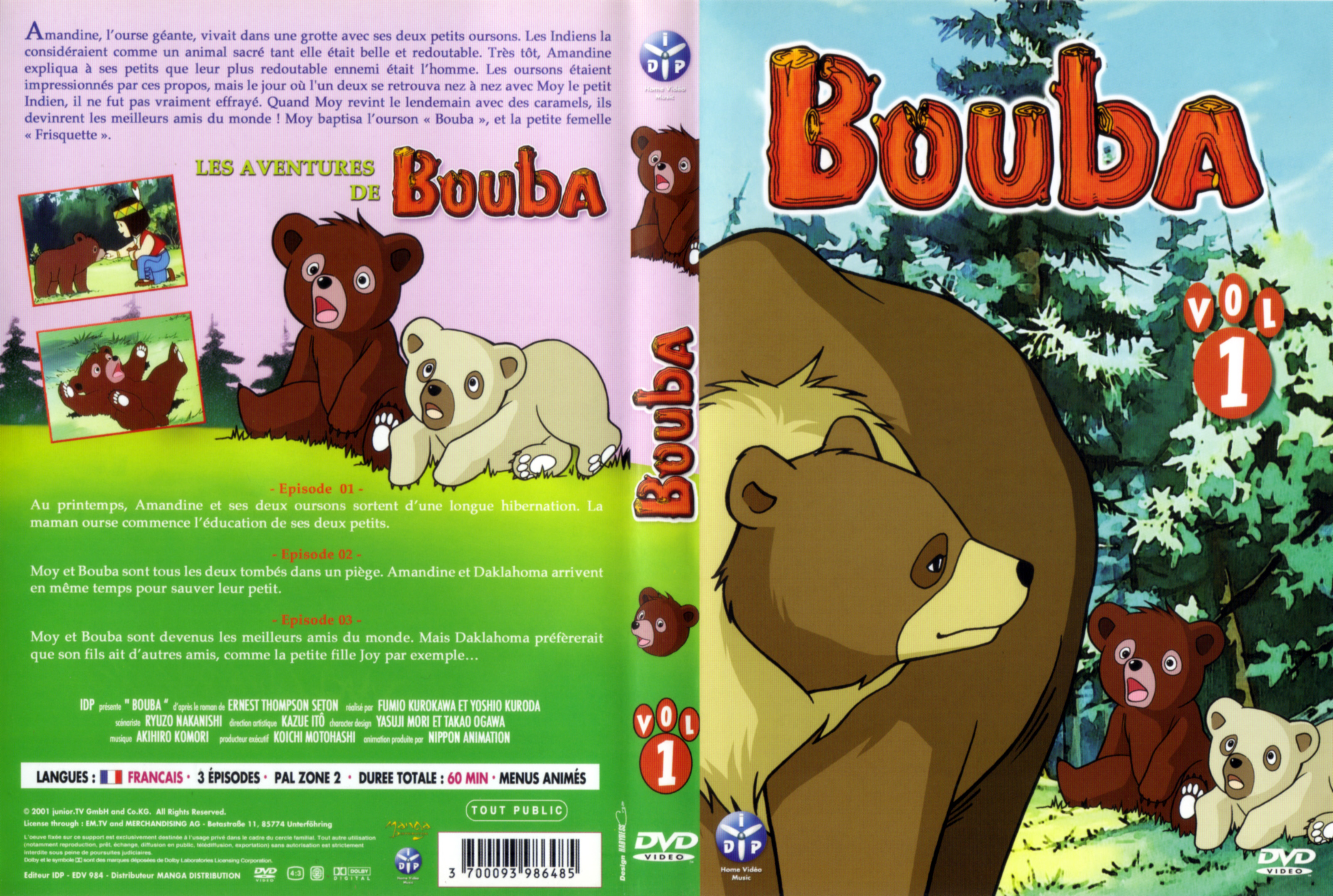 Jaquette DVD Bouba vol 01