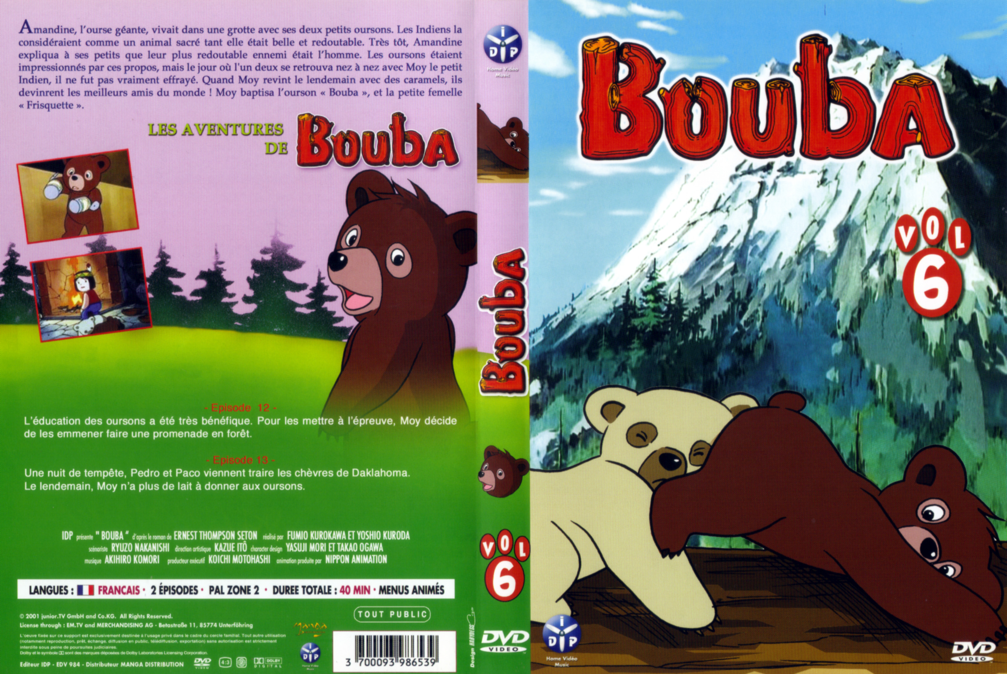 Jaquette DVD Bouba vol 06