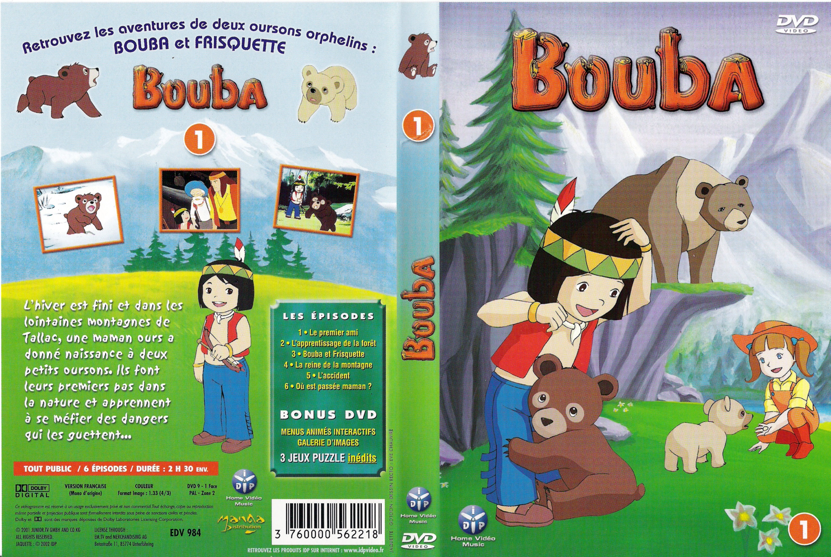 Jaquette DVD Bouba vol 1