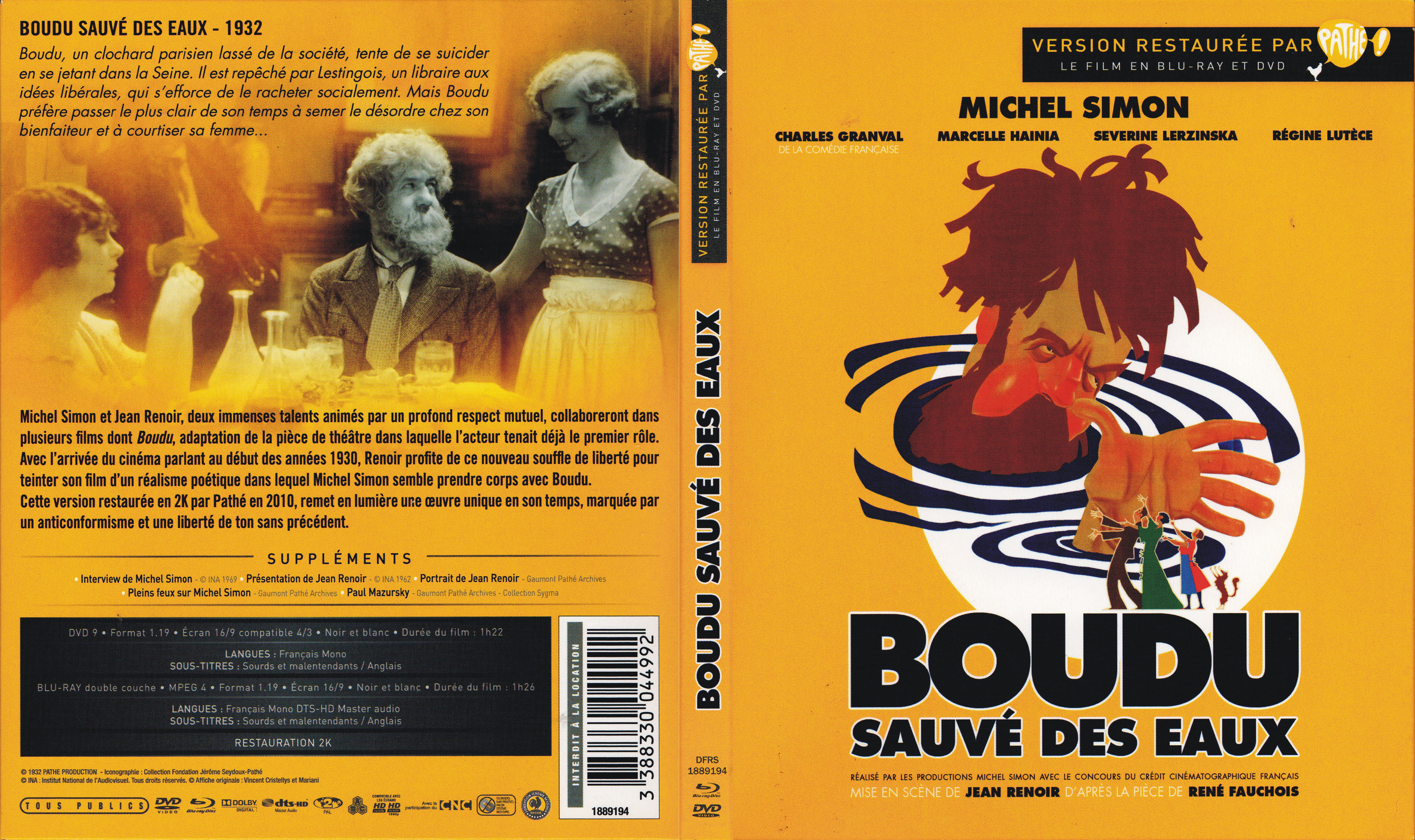 Jaquette DVD Boudu sauv des eaux (BLU-RAY)