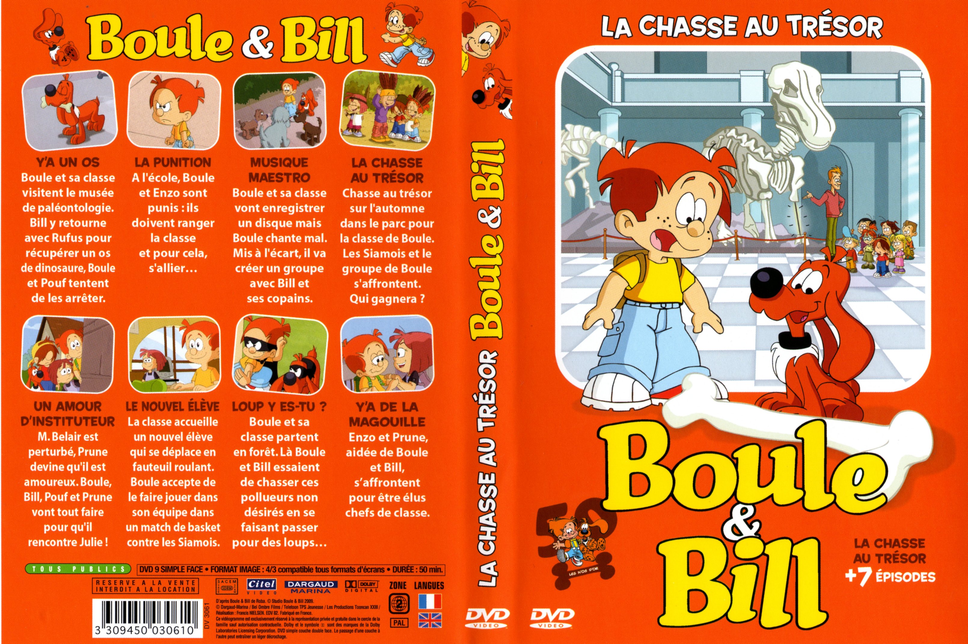Jaquette DVD Boule et Bill - La chasse au trsor