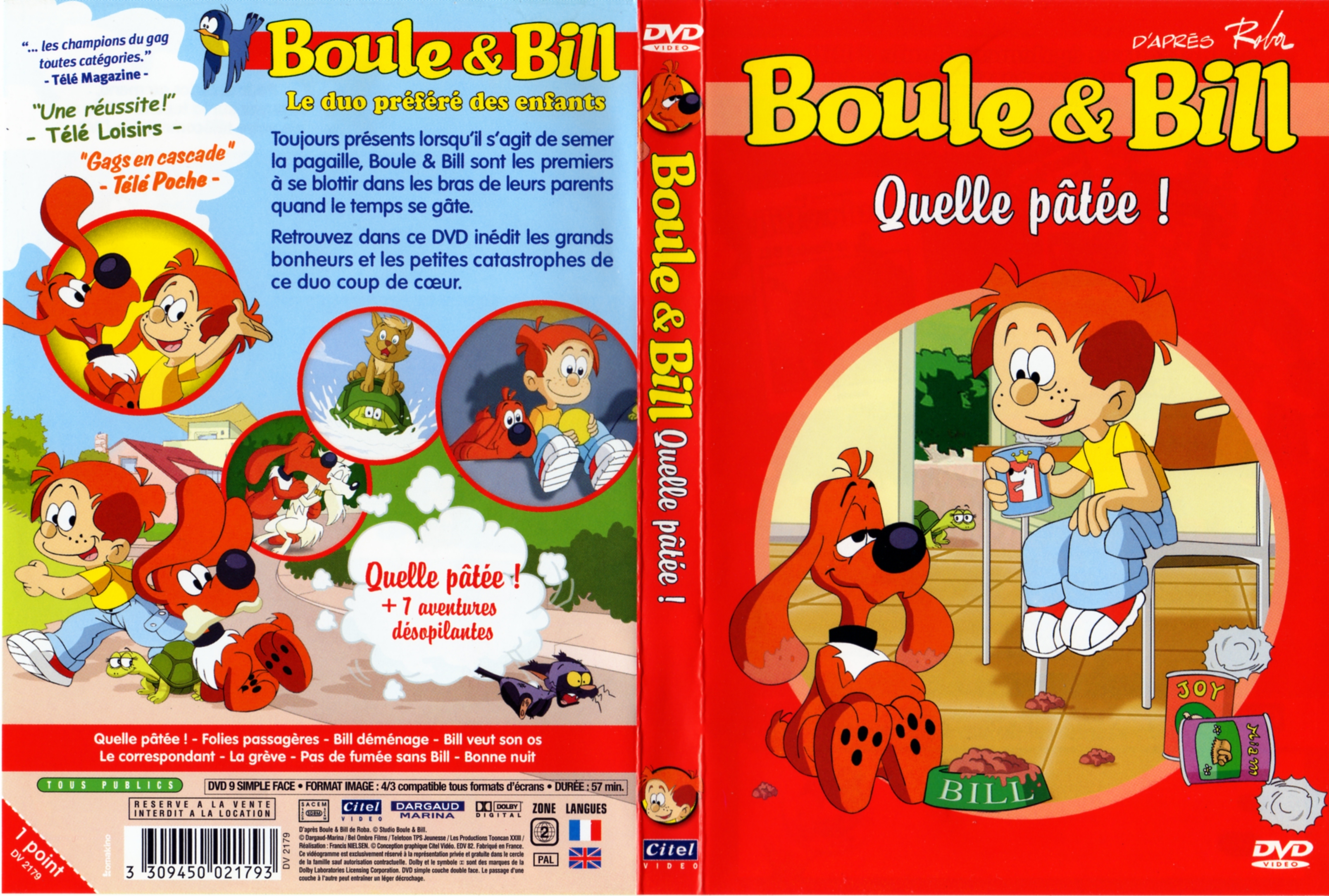 Jaquette DVD Boule et Bill - Quelle pate