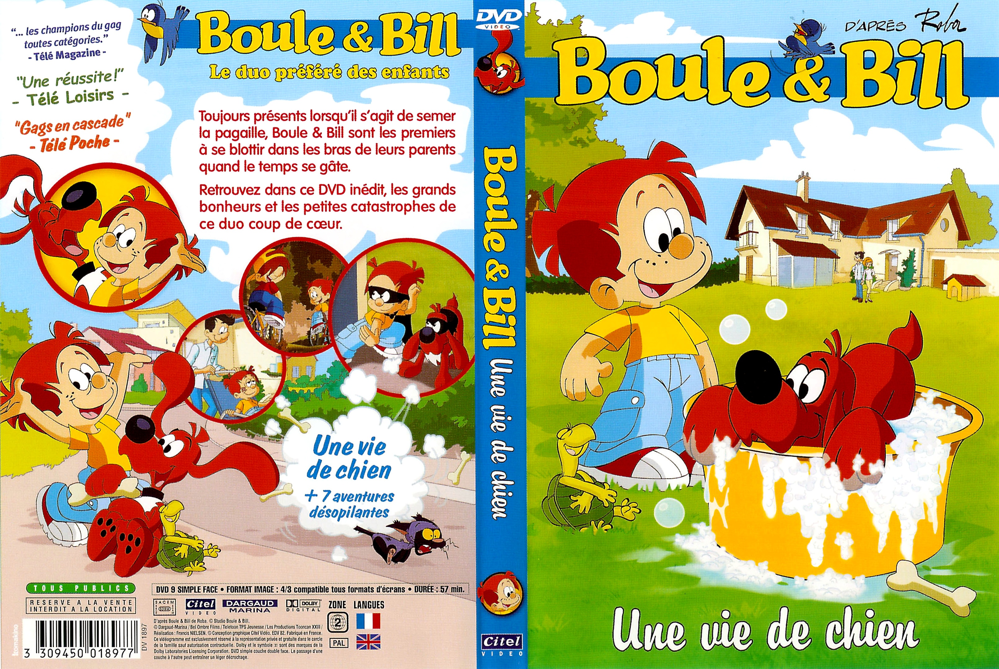 Jaquette DVD Boule et Bill - une vie de chien