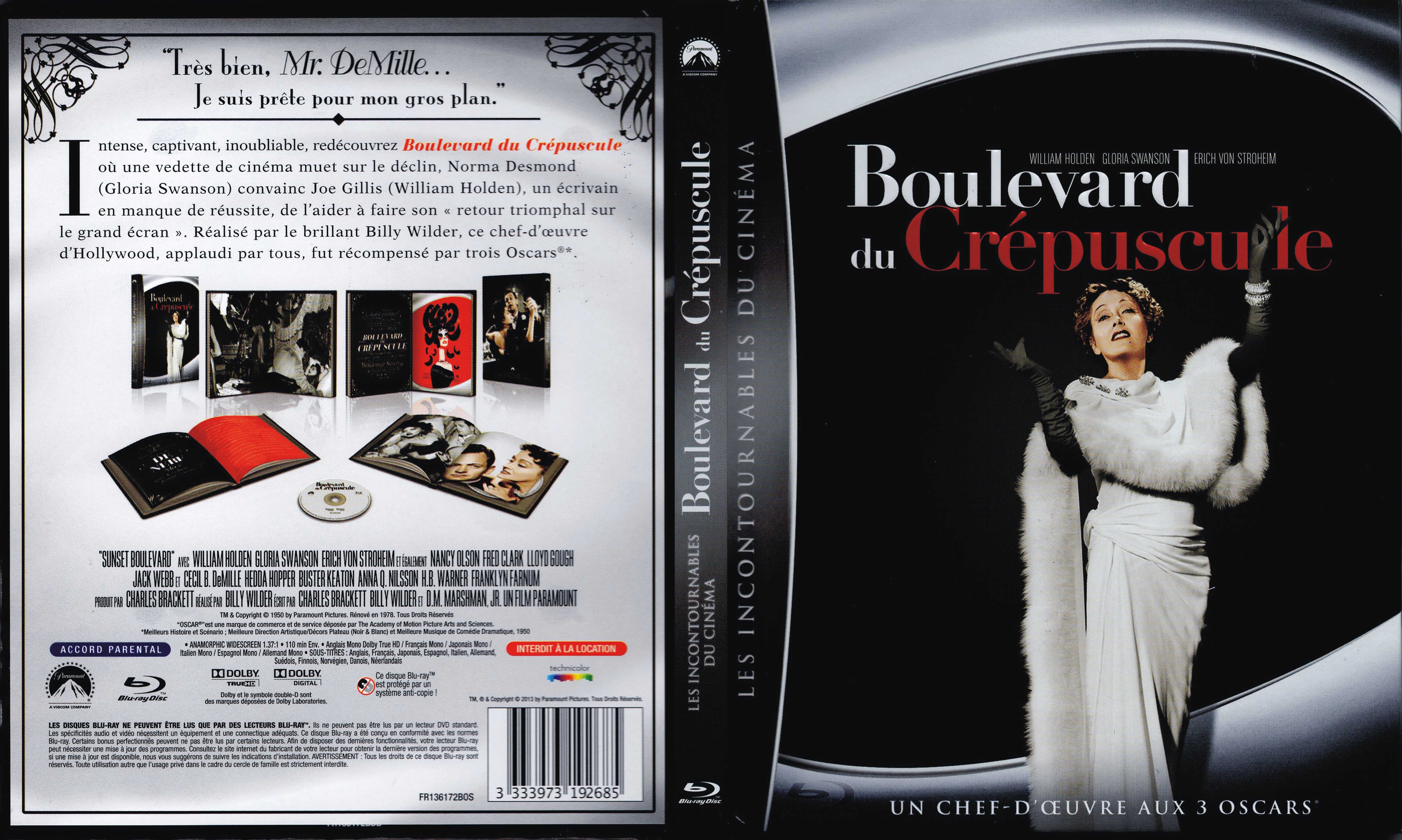 Jaquette DVD Boulevard du crpuscule (BLU-RAY)