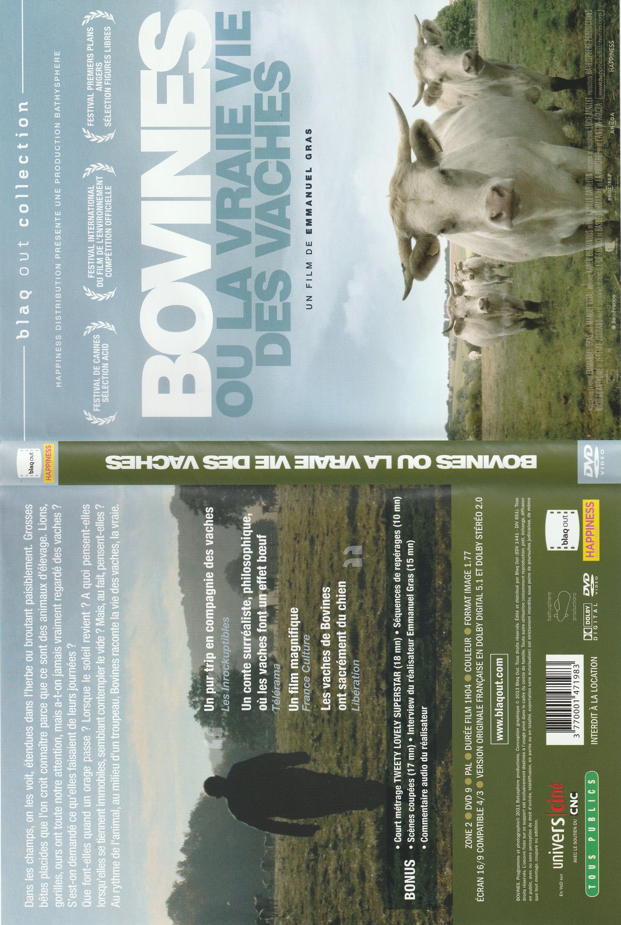 Jaquette DVD Bovines