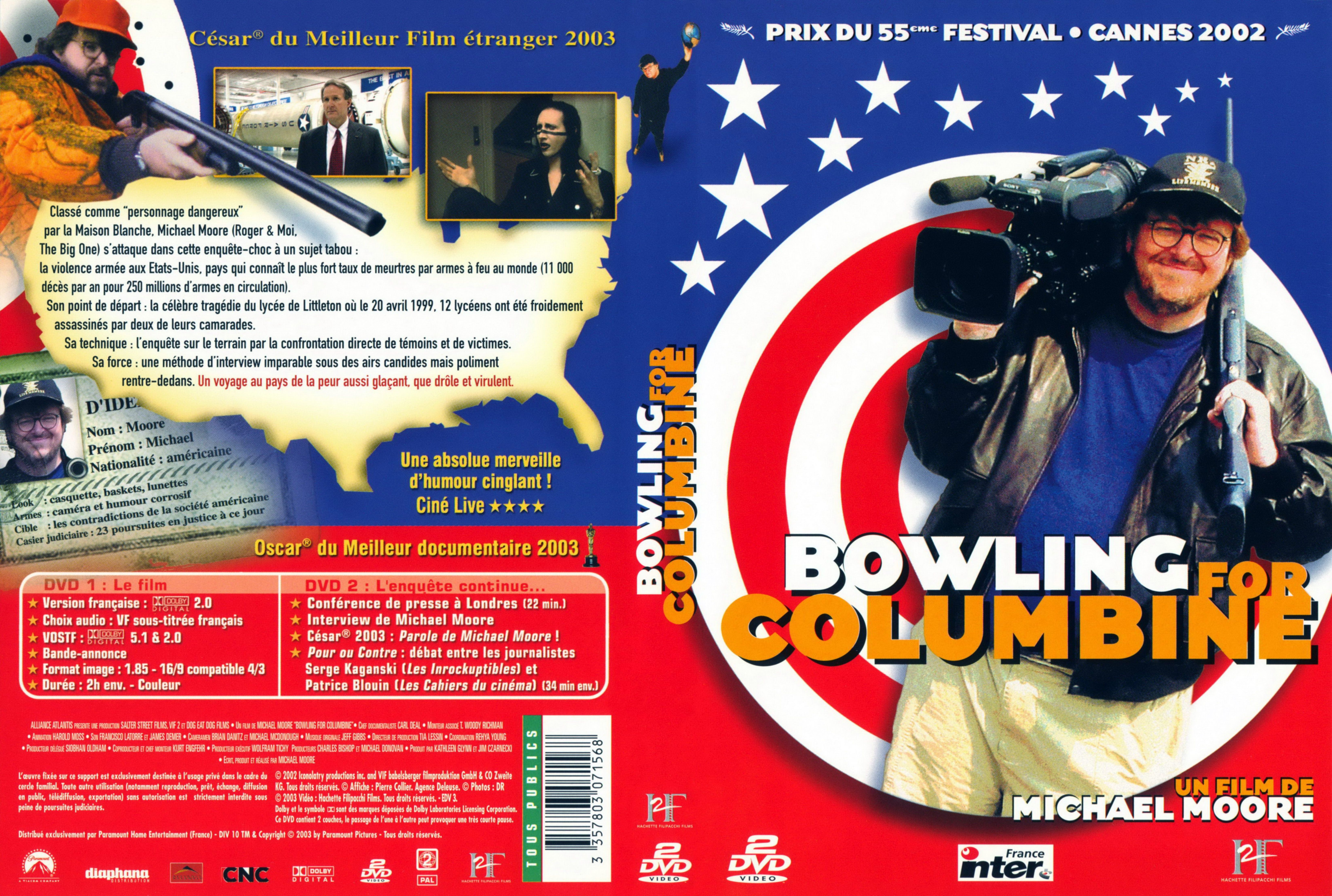 Jaquette DVD Bowling for columbine v2