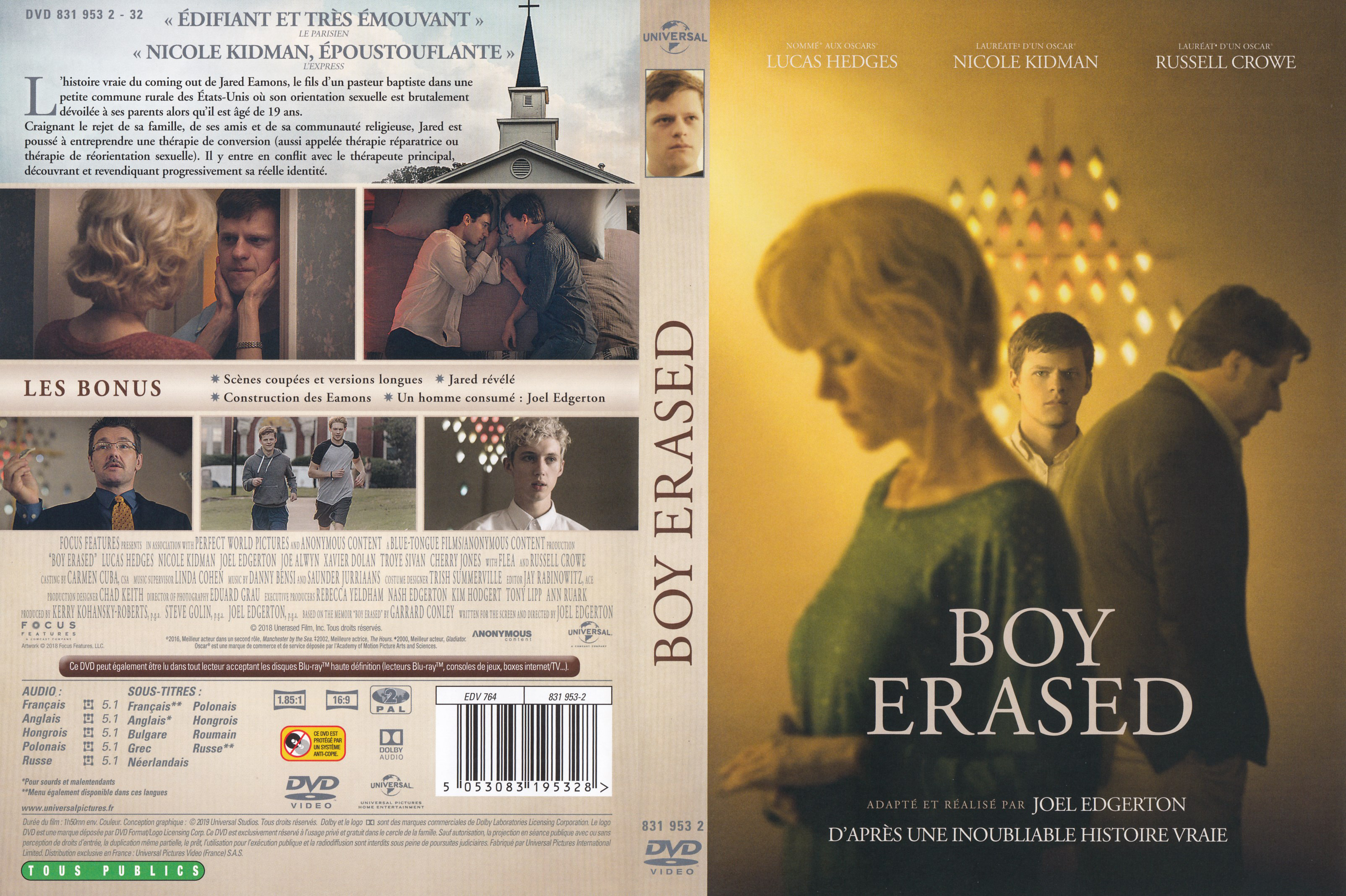 Jaquette DVD Boy erased