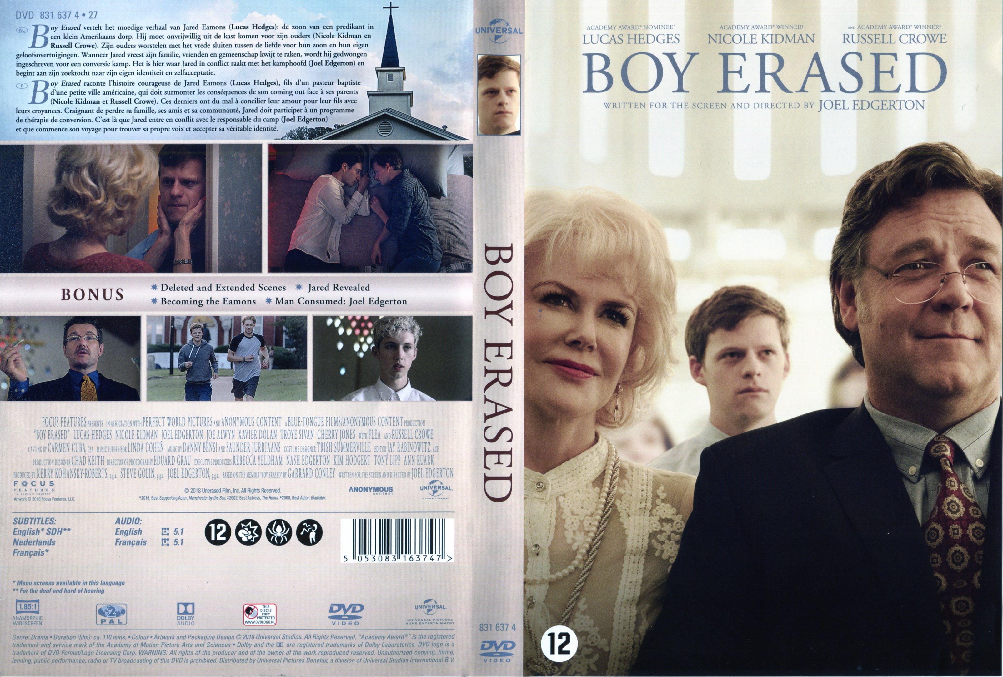 Jaquette DVD Boy erased V2