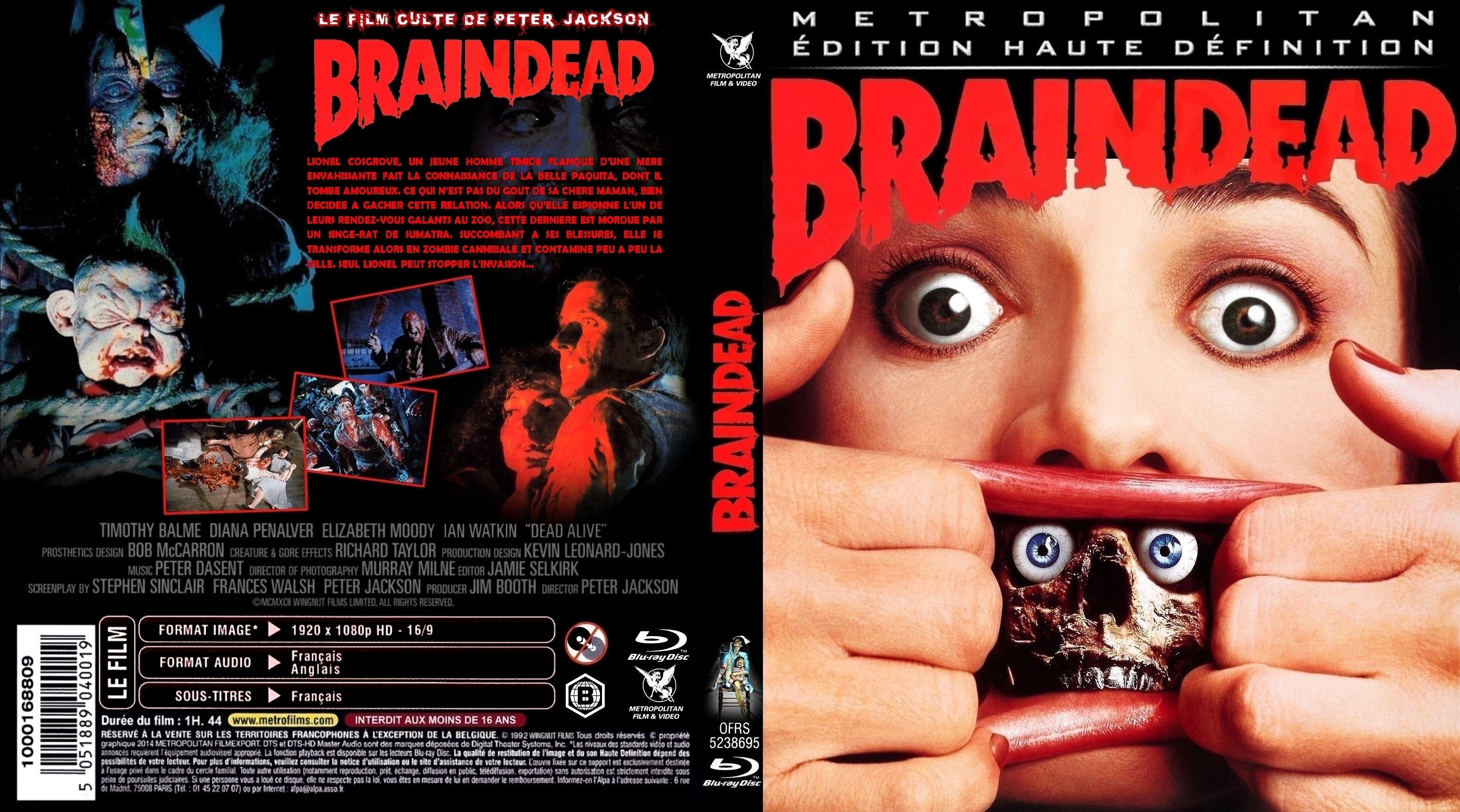Jaquette DVD Braindead custom (BLU-RAY)