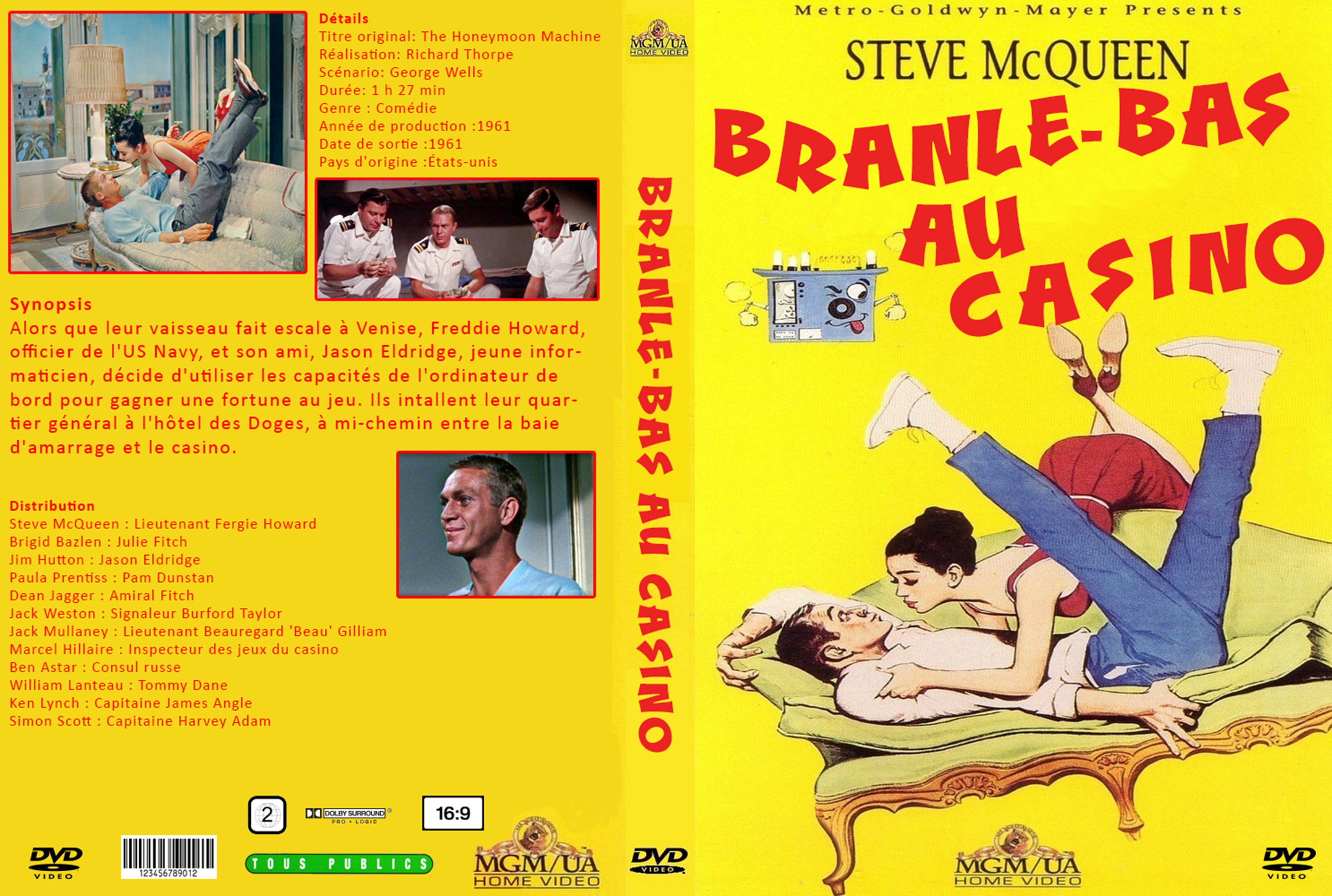 Jaquette DVD Branle-bas au casino custom