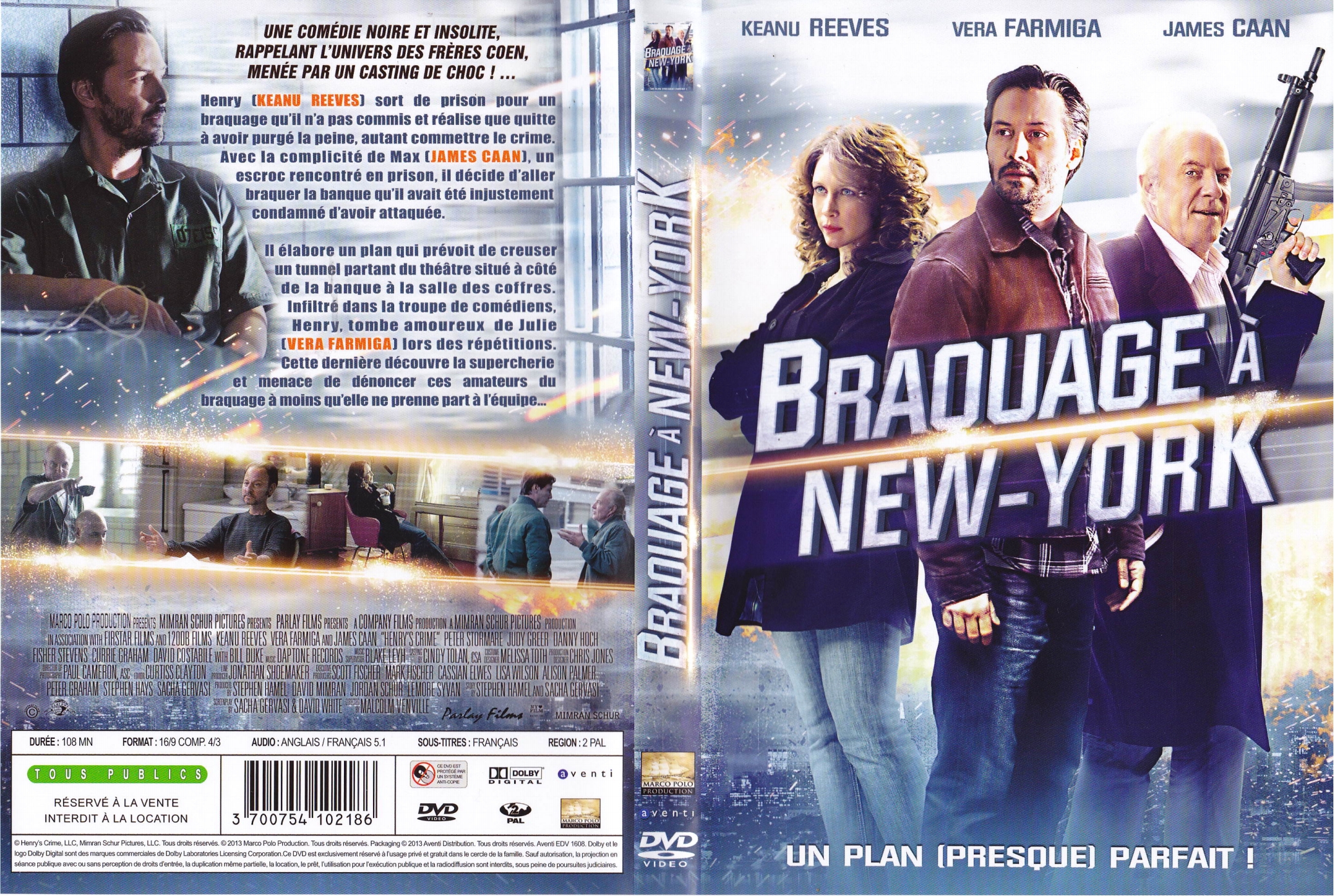 Jaquette DVD Braquage  New York