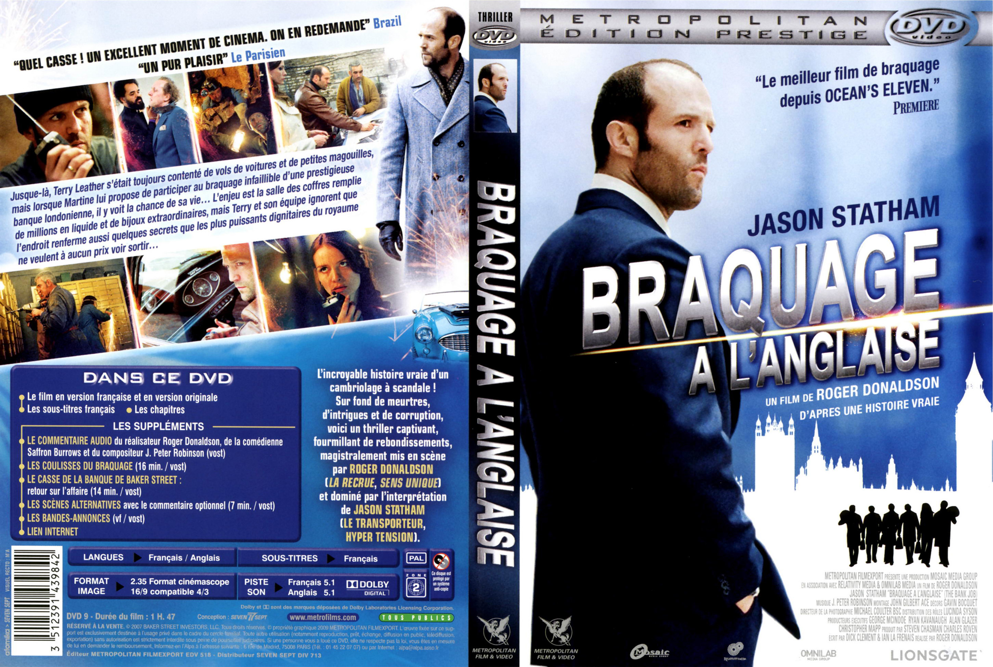 Jaquette DVD Braquage  l