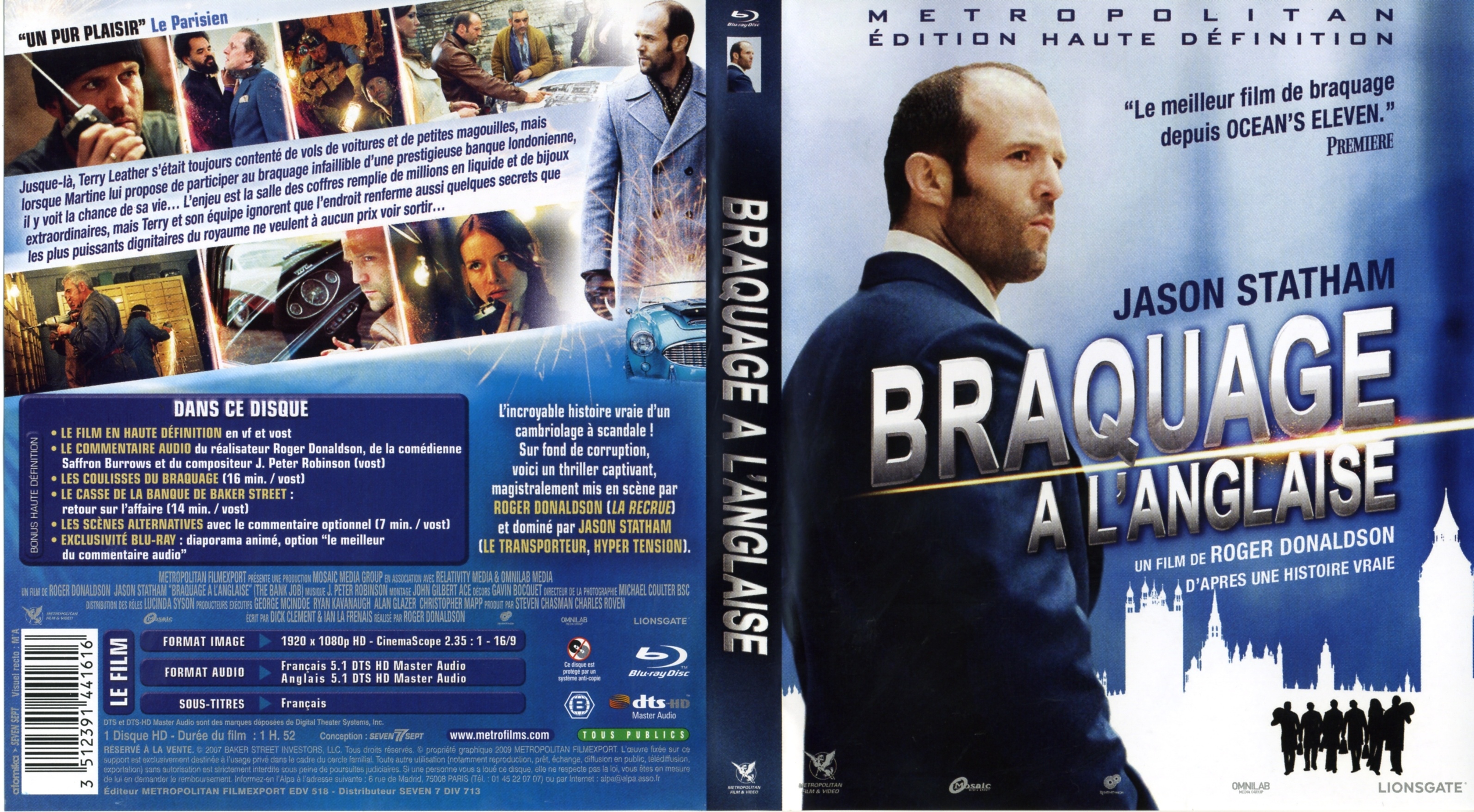 Jaquette DVD Braquage a l