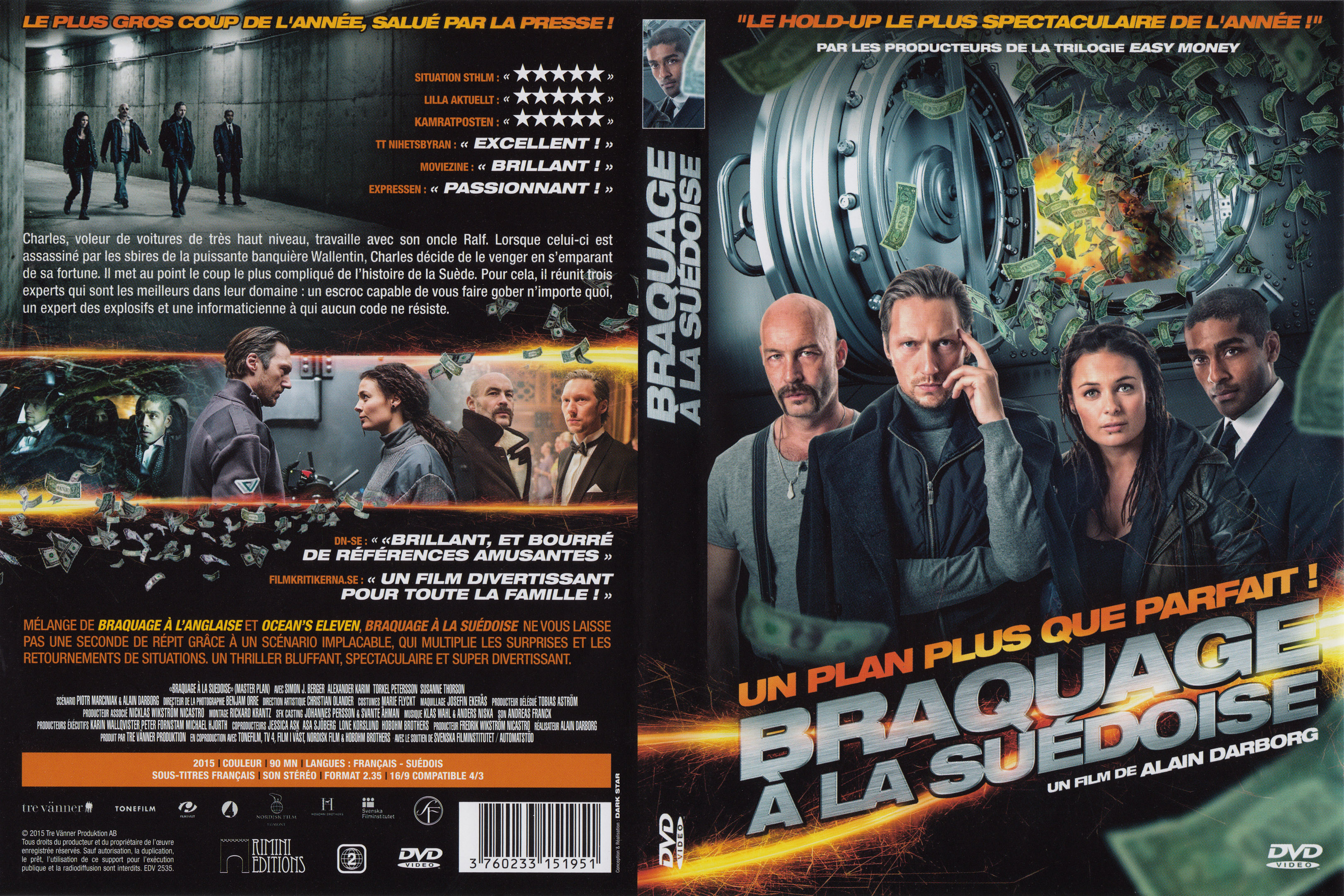 Jaquette DVD Braquage  la sudoise