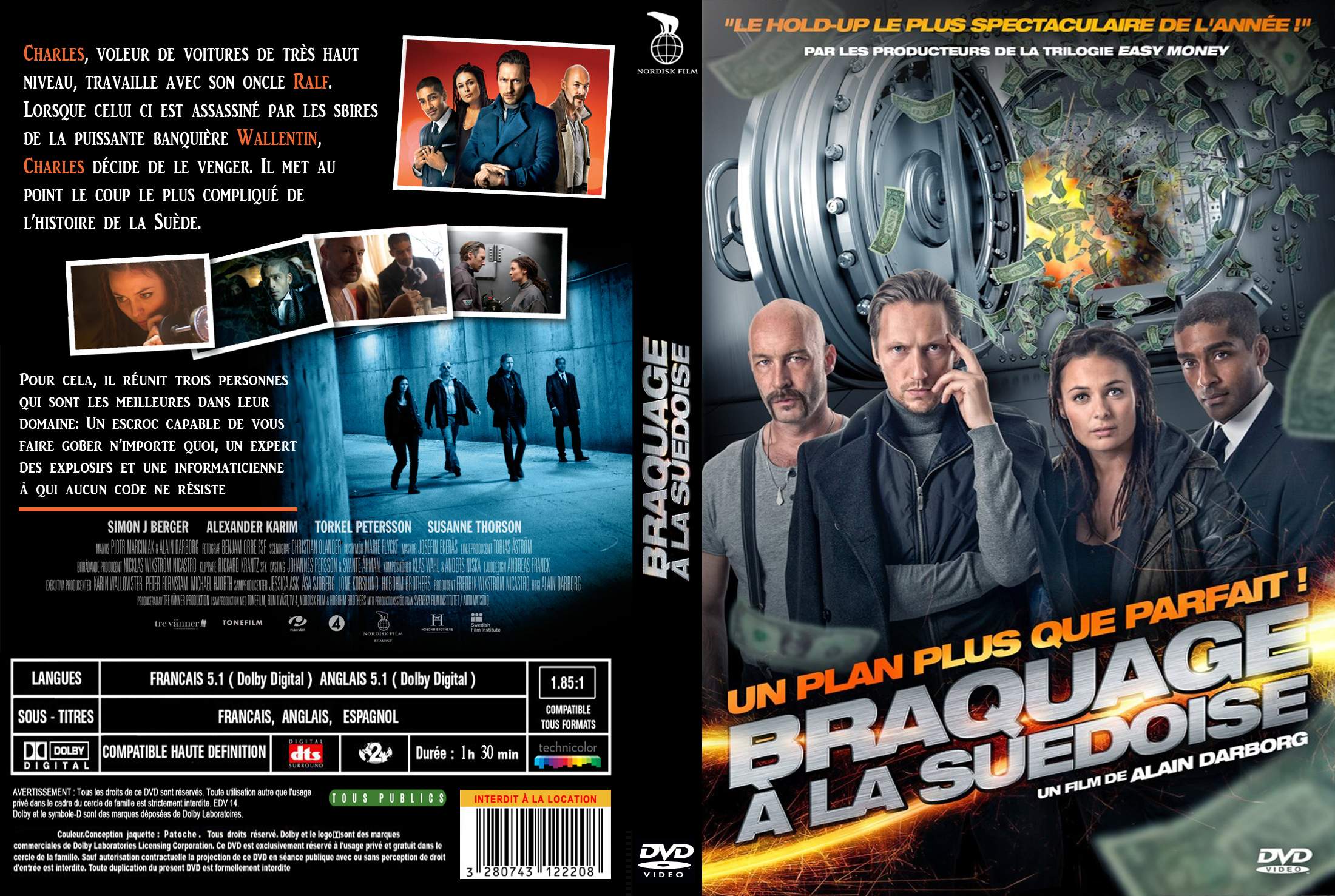 Jaquette DVD Braquage  la sudoise custom