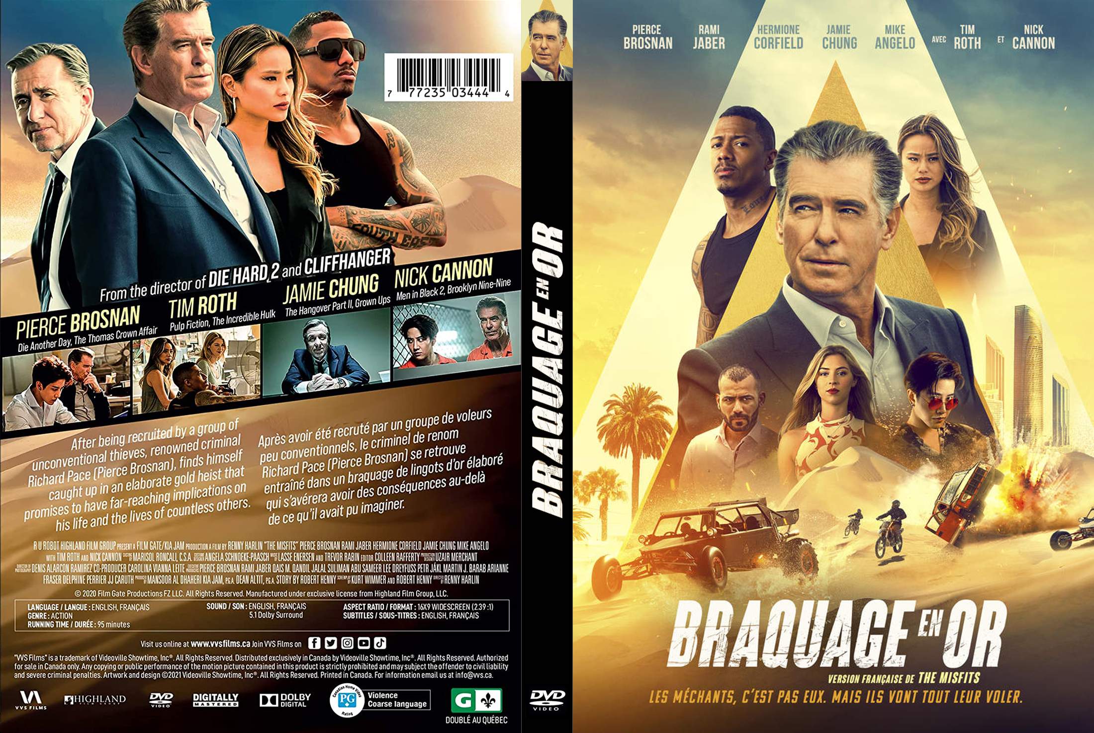 Jaquette DVD Braquage en or custom