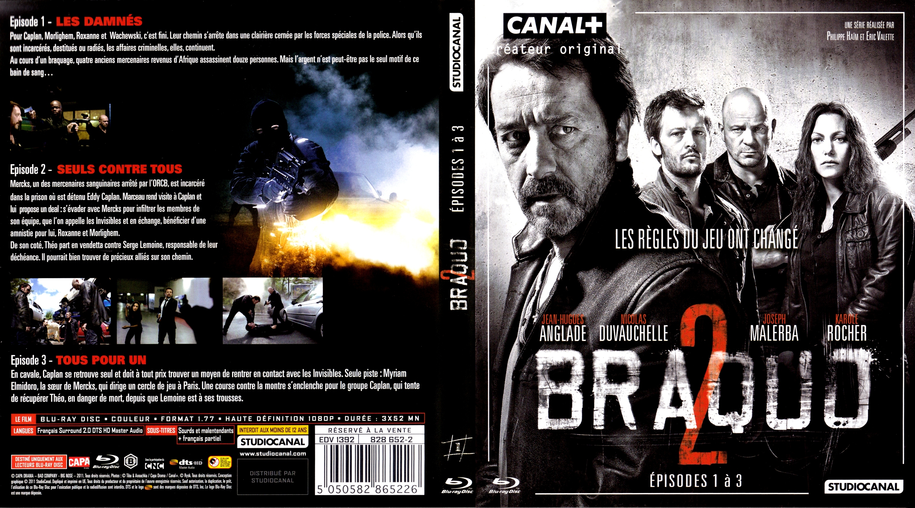 Jaquette DVD Braquo Saison 2 Episodes 1-2-3 (BLU-RAY)
