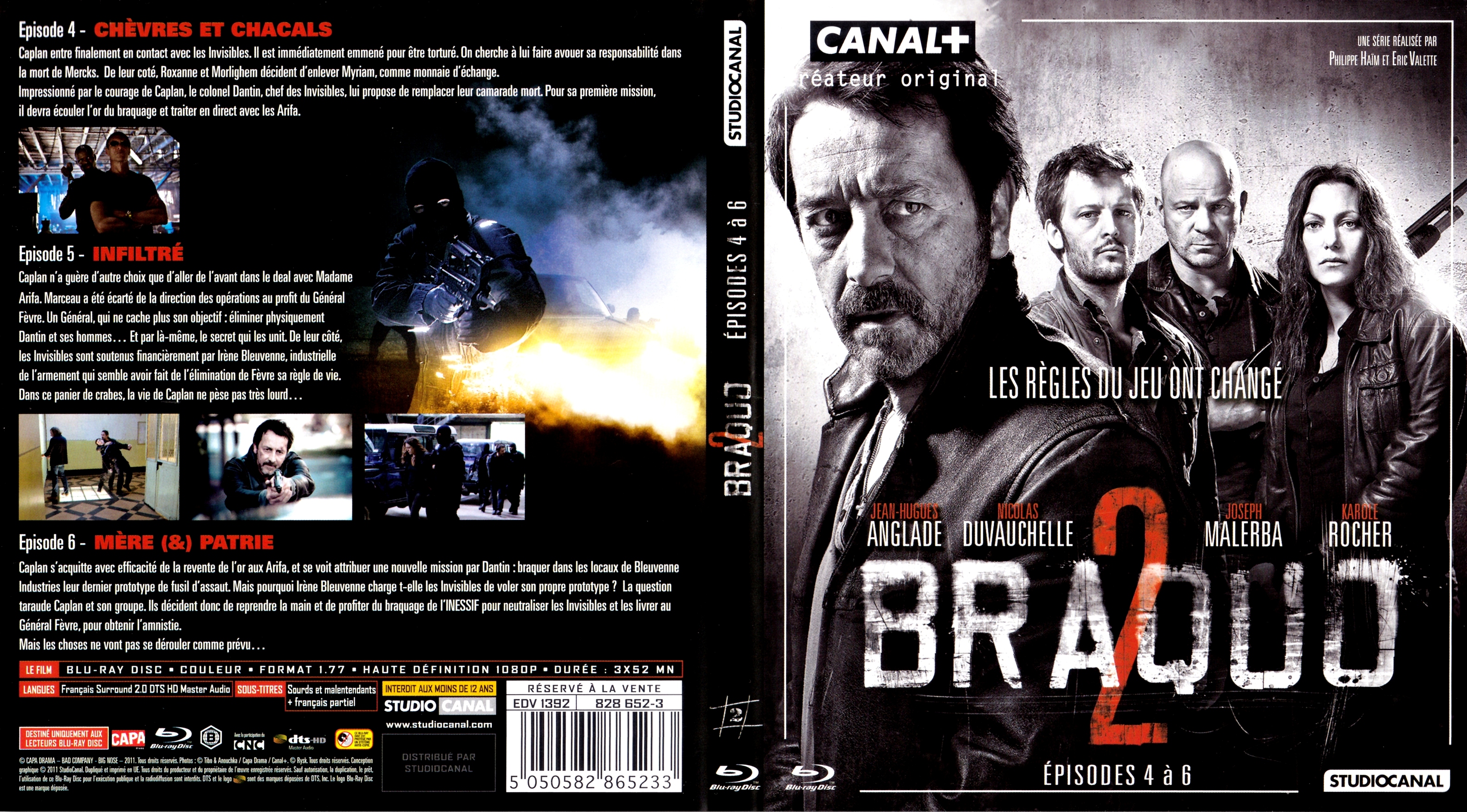 Jaquette DVD Braquo Saison 2 Episodes 4-5-6 (BLU-RAY)