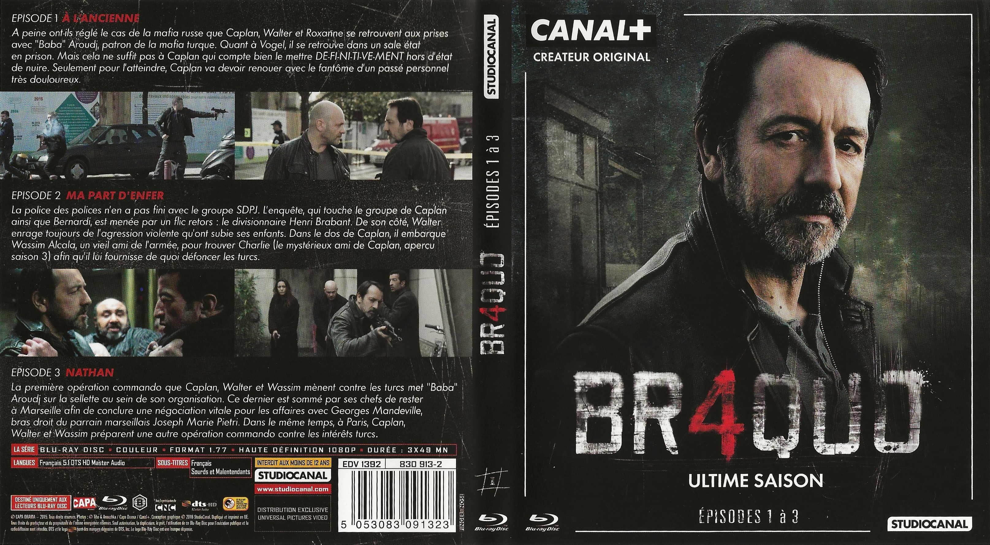 Jaquette DVD Braquo Saison 4 Episodes 1-2-3 (BLU-RAY)