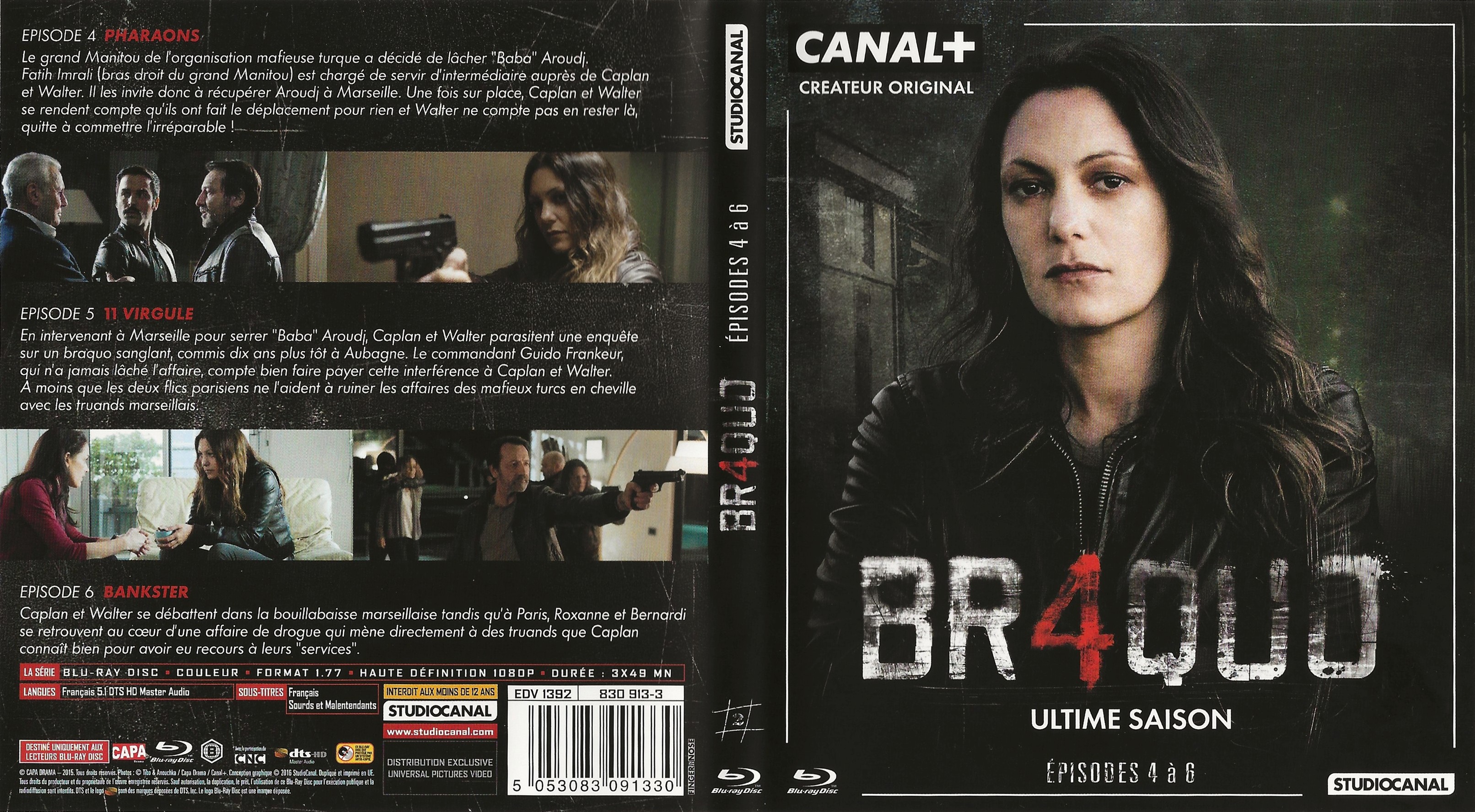 Jaquette DVD Braquo Saison 4 Episodes 4-5-6 (BLU-RAY)