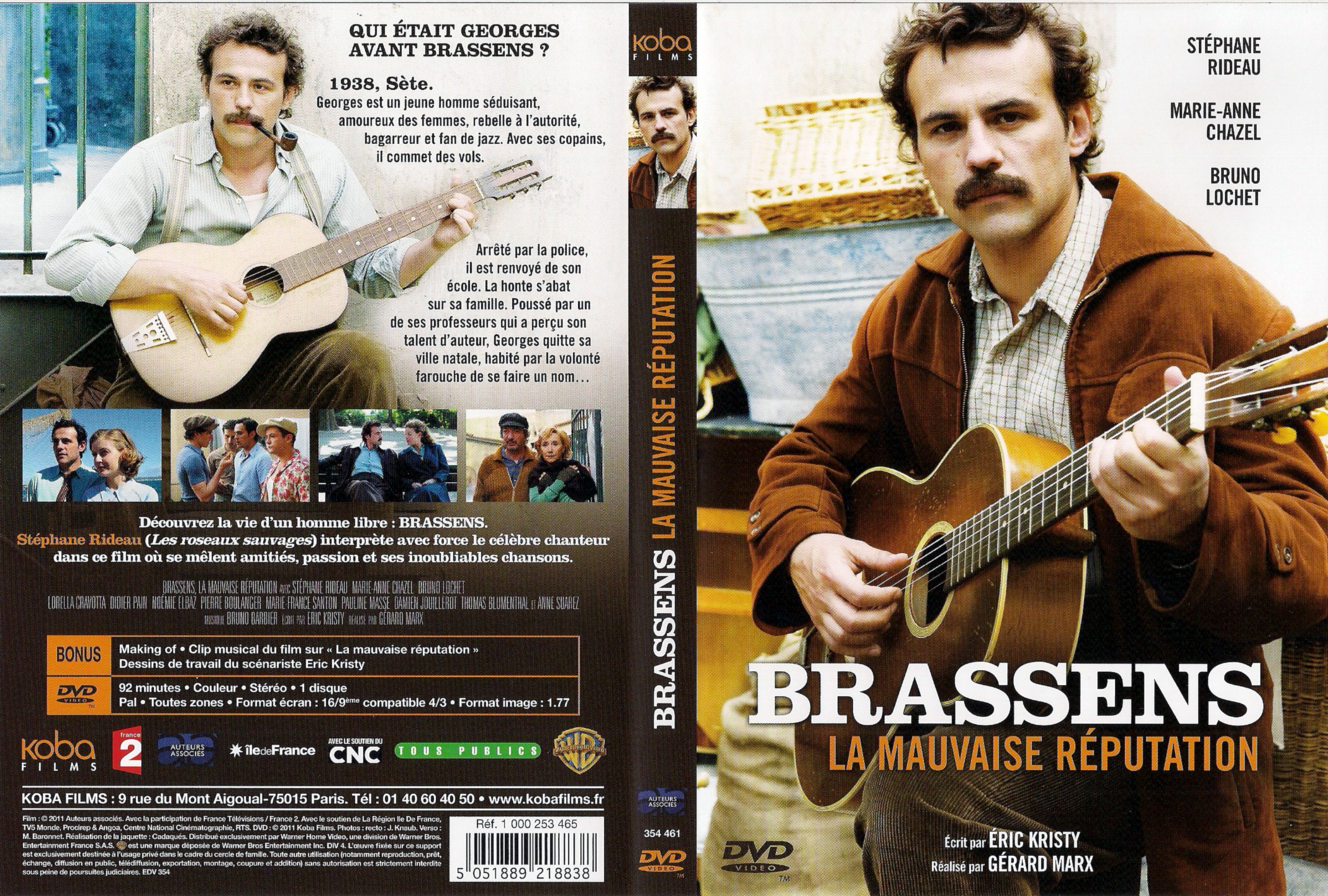 Jaquette DVD Brassens - La mauvaise rputation
