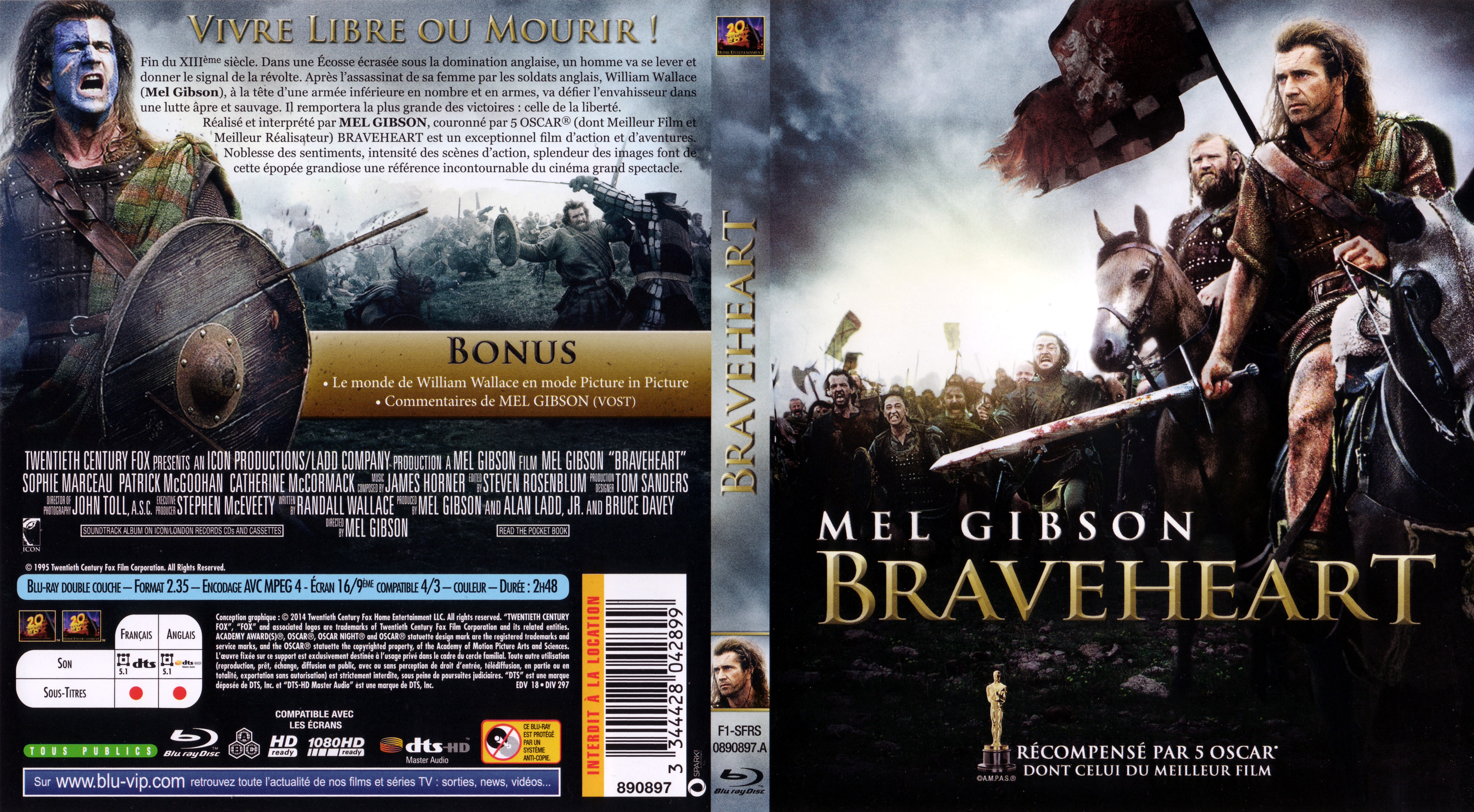 Jaquette DVD Braveheart (BLU-RAY) v3