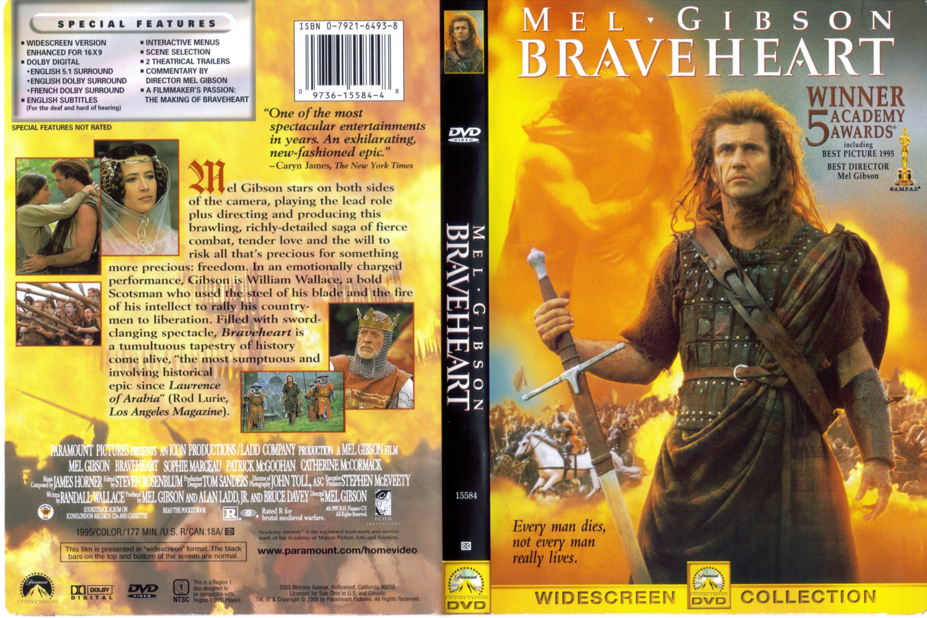 Jaquette DVD Braveheart (Canadienne)